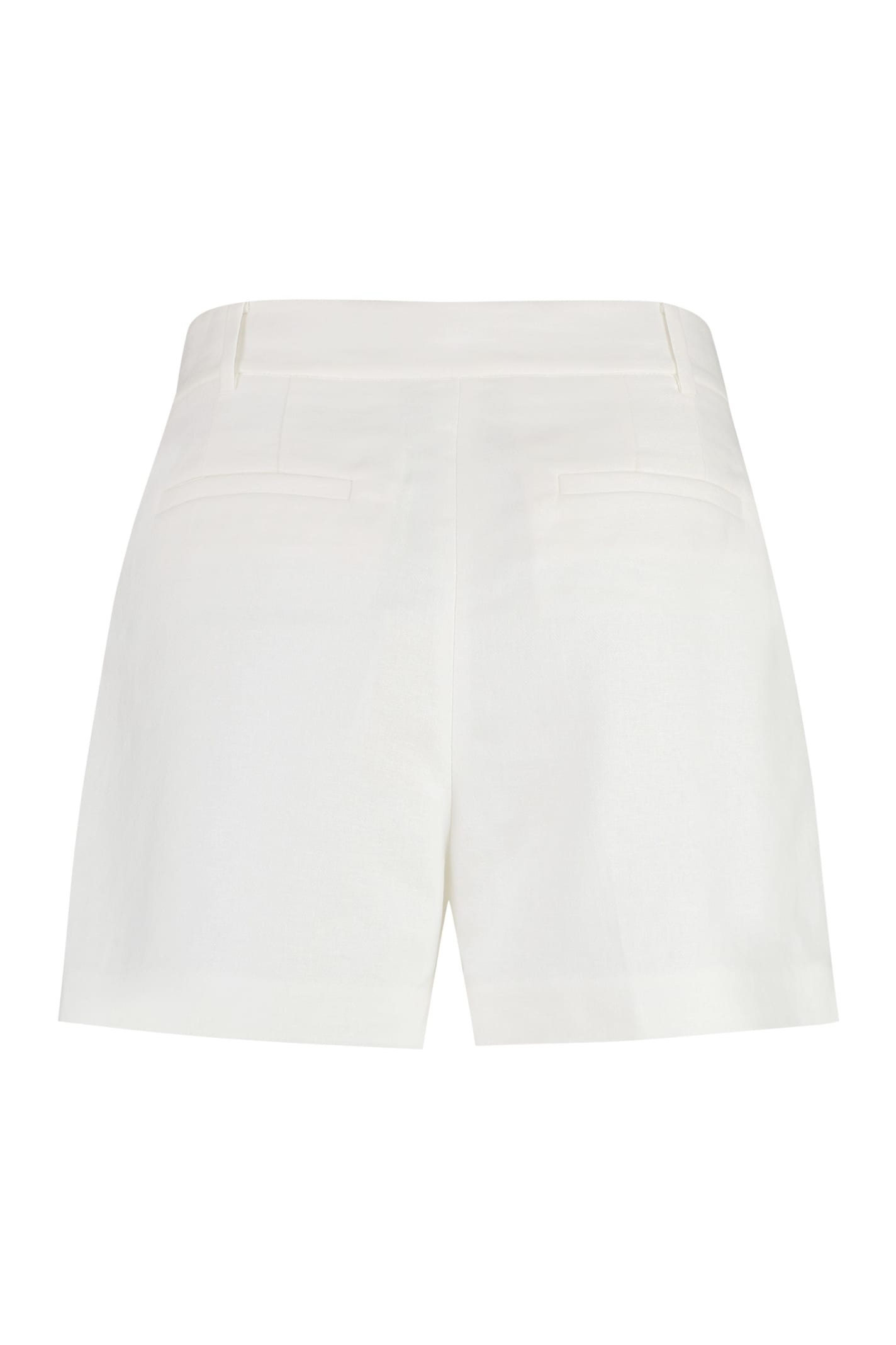 Shop Michael Michael Kors Linen Bermuda-shorts In White