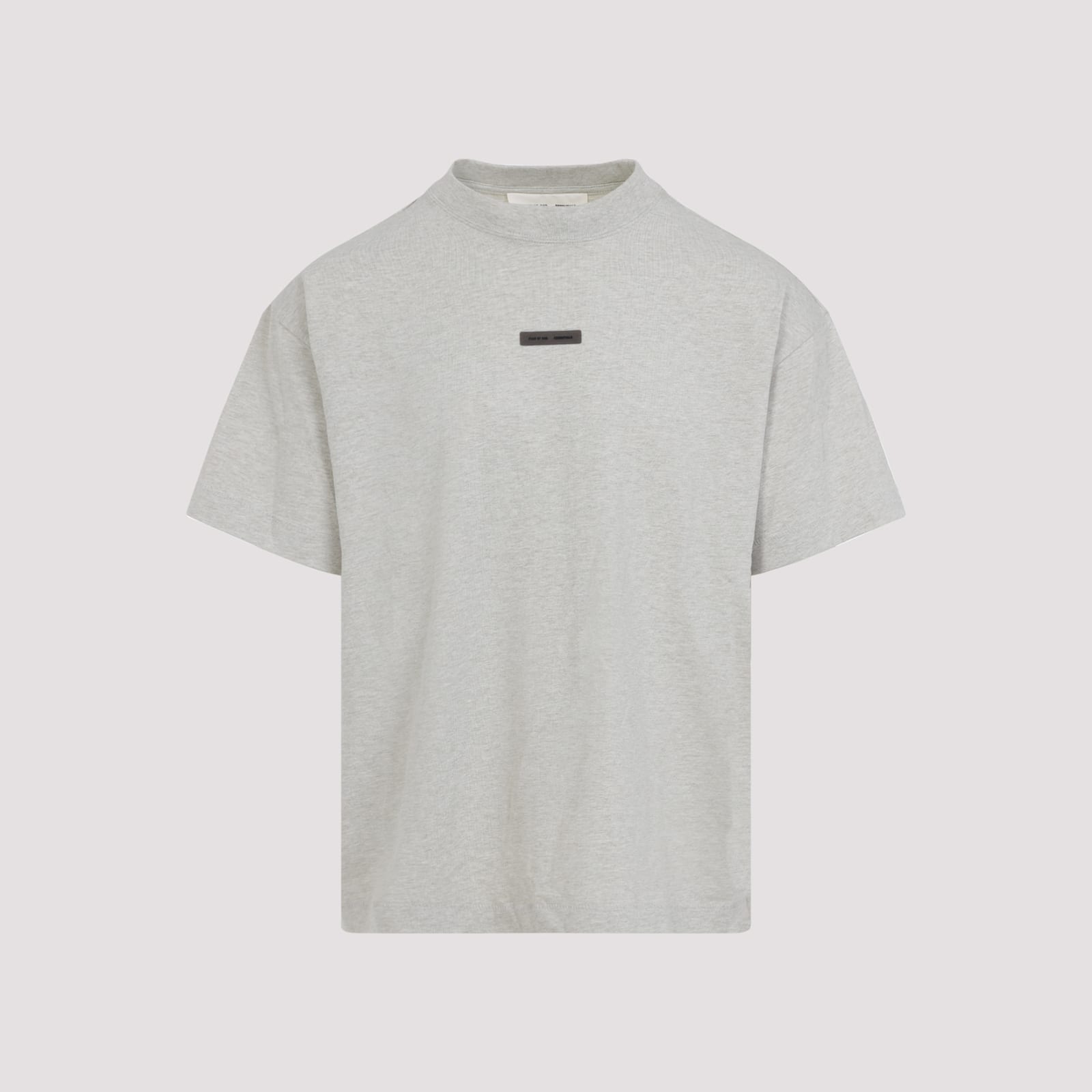 Fear Of God Long-sleeved T-shirt With Ribbed Crew Neck And Signature Logos In Neutral