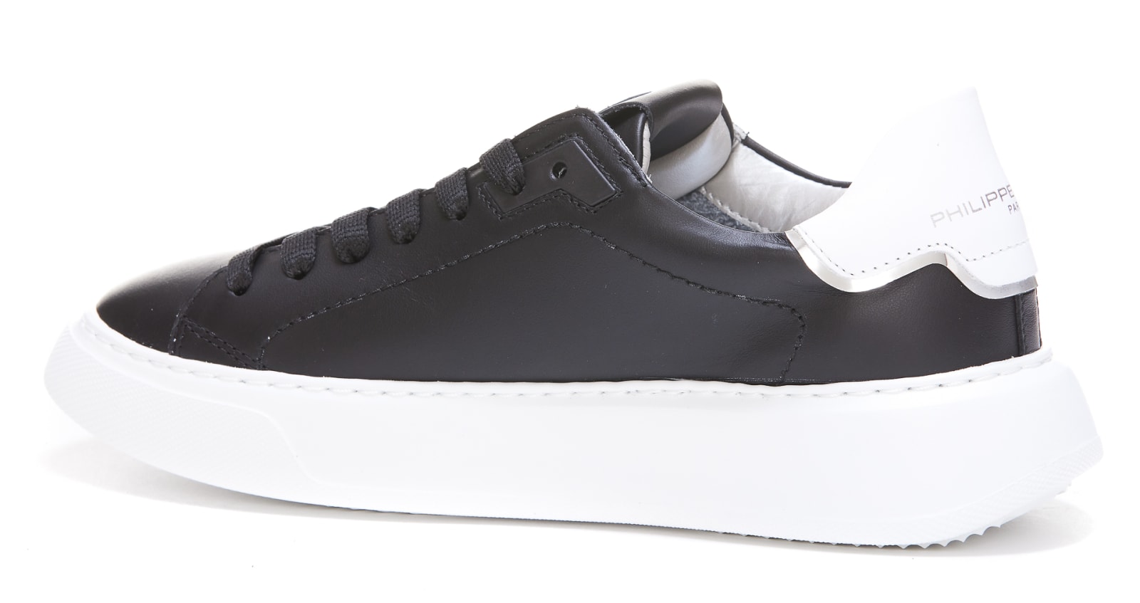 Shop Philippe Model Temple Low Sneakers In Black