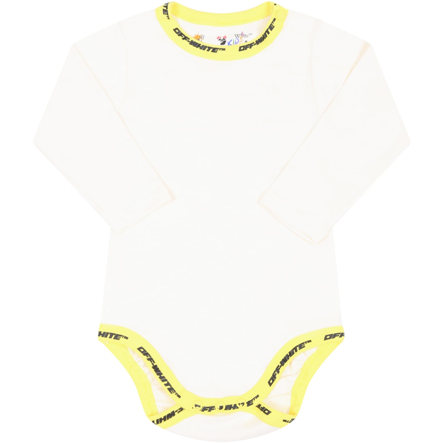 Off-White Ivory Body For Baby Boy With Logos