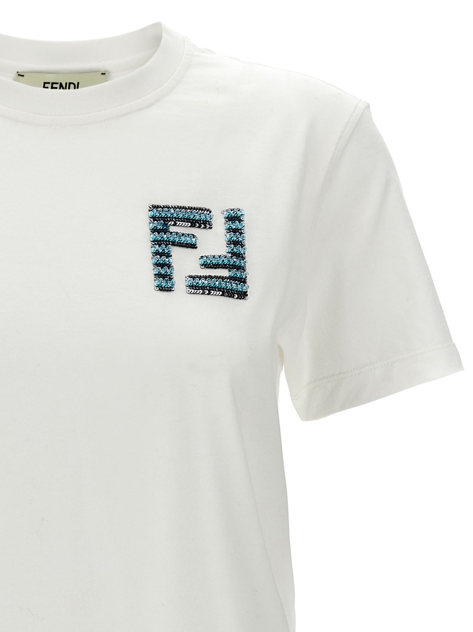 Shop Fendi Ff T-shirt In White