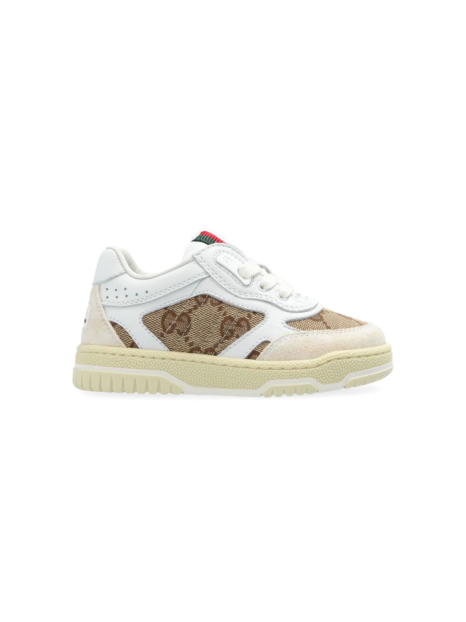 Shop Gucci Kids Sneakers White