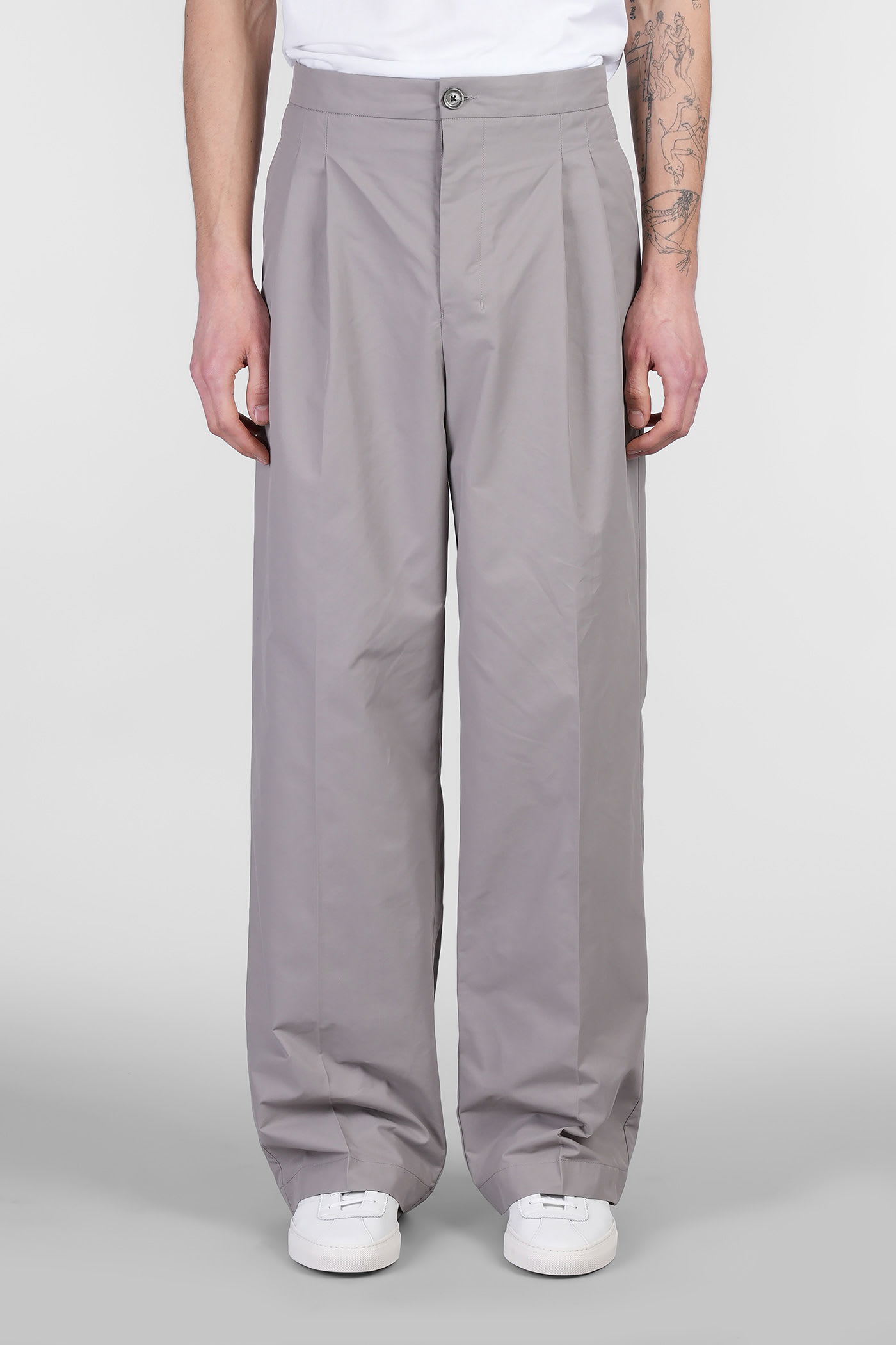 Pants In Grey Cotton