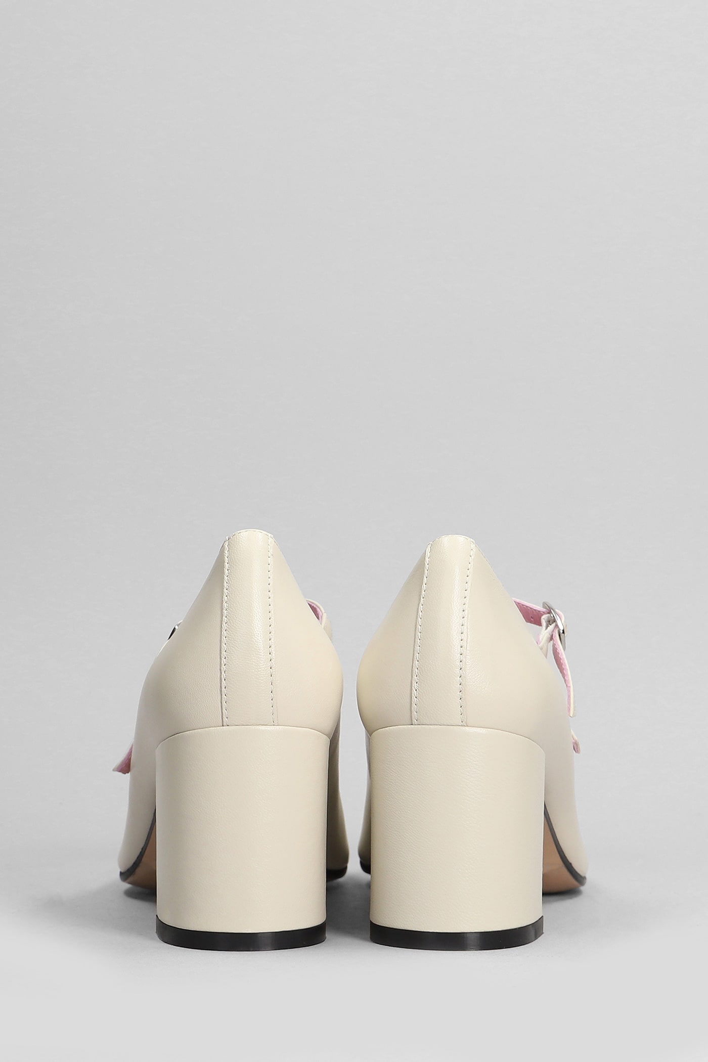 Shop Carel Cherry Pumps In Beige Leather