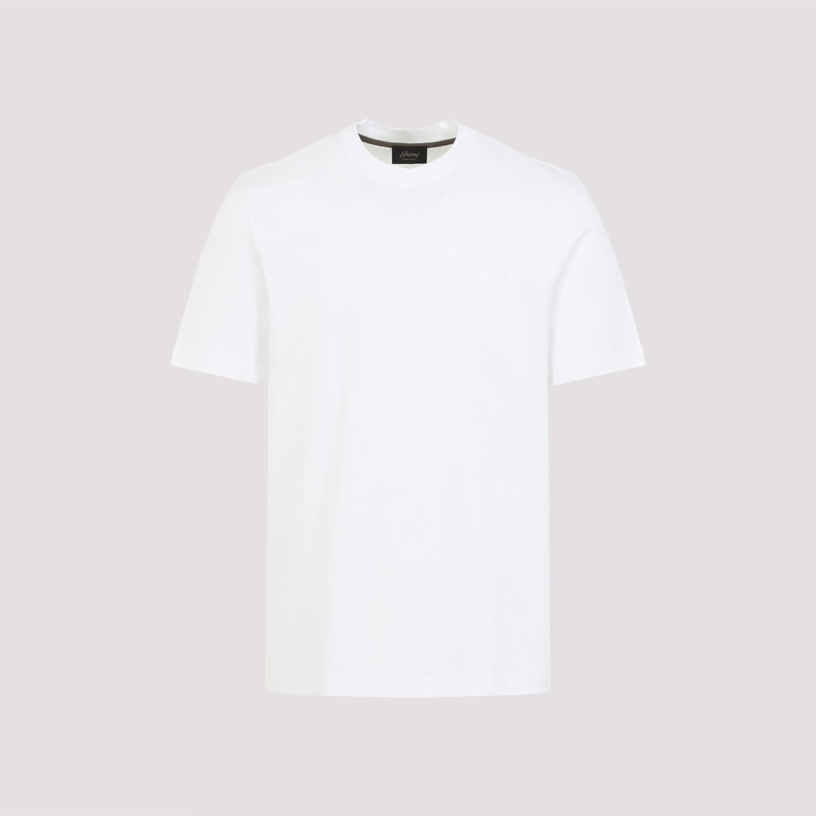 Brioni Classic Short-sleeve T-shirt With Logo Detail In White