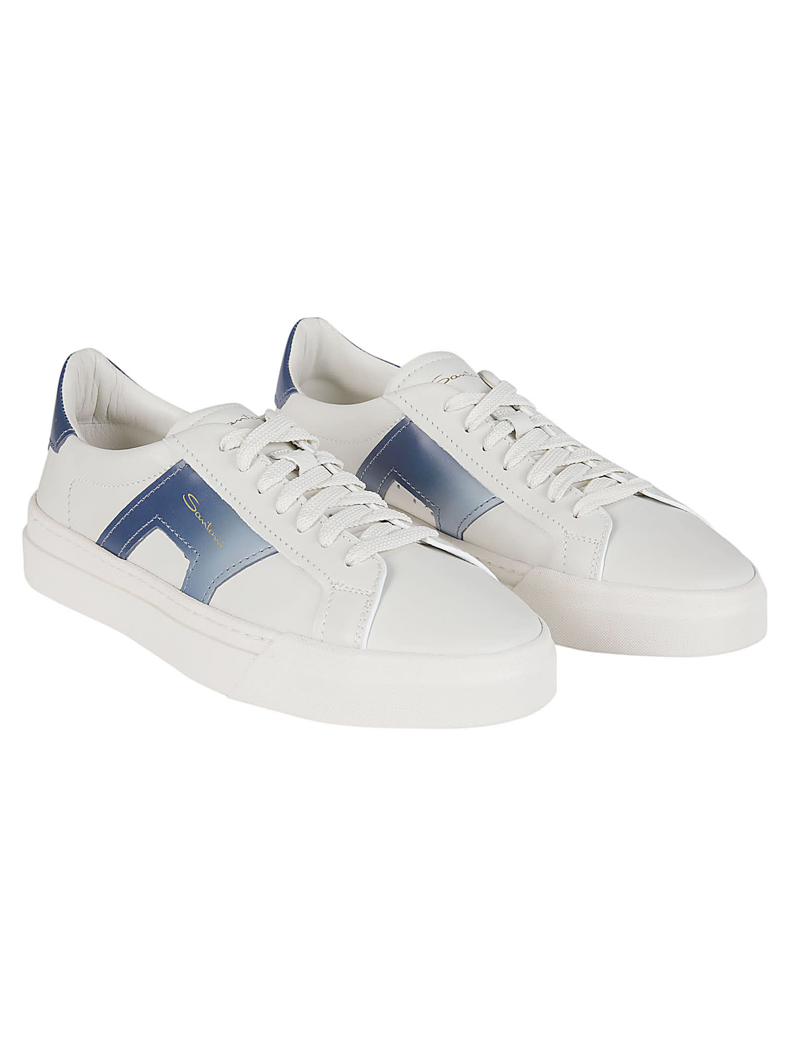 Shop Santoni Sneakers In White