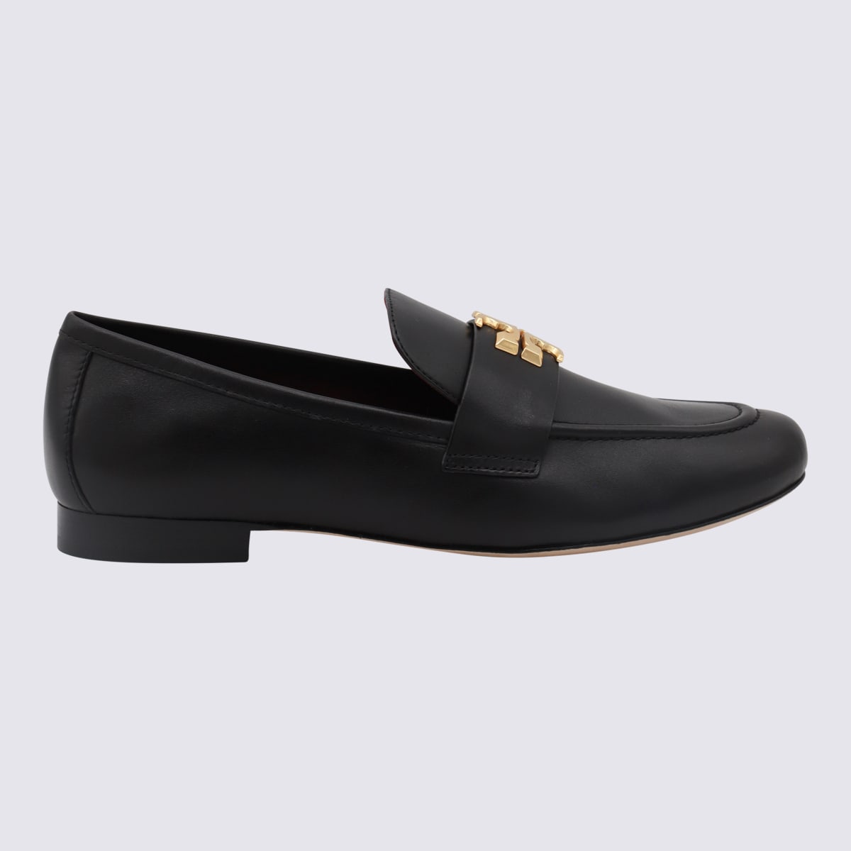 Shop Tory Burch Black Leather Loafers