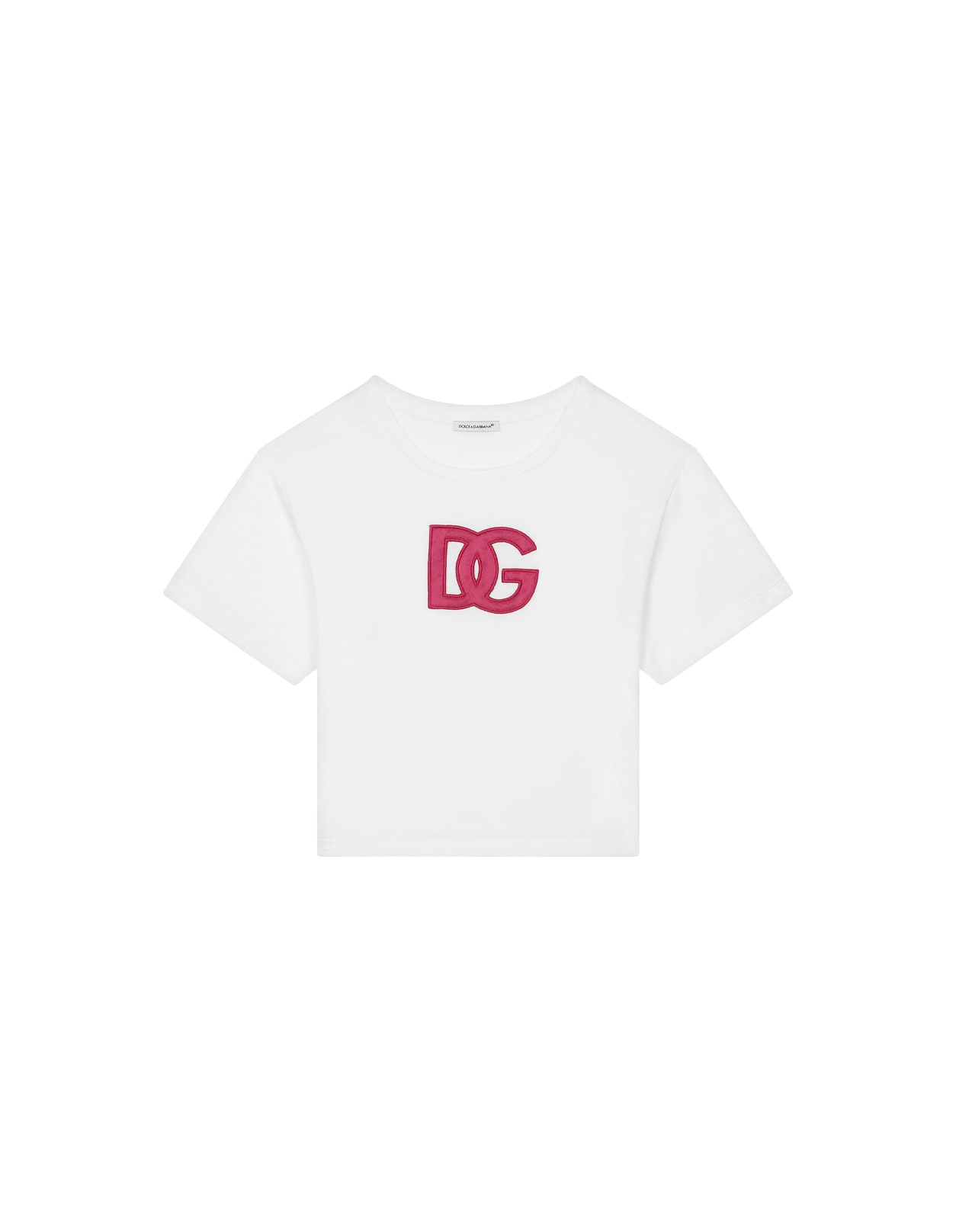 Dolce & Gabbana White T-shirt With Logo Patch