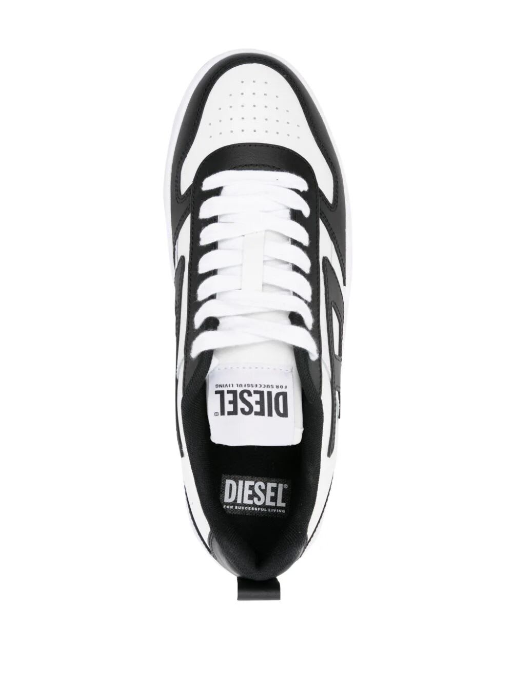 Shop Diesel Ukiyo V2 Low Sneakers In White Black