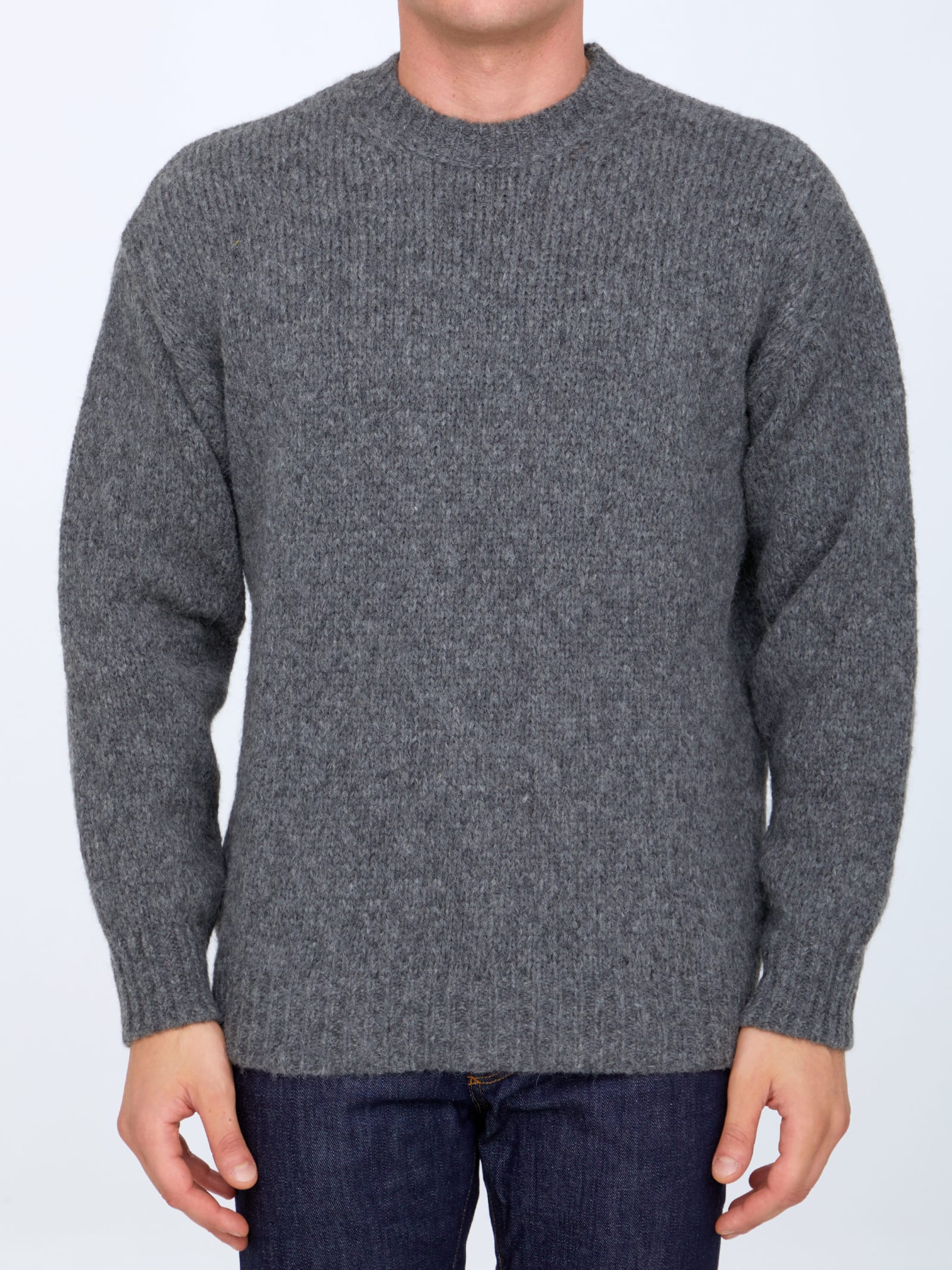 Roberto Collina Grey Alpaca Sweater
