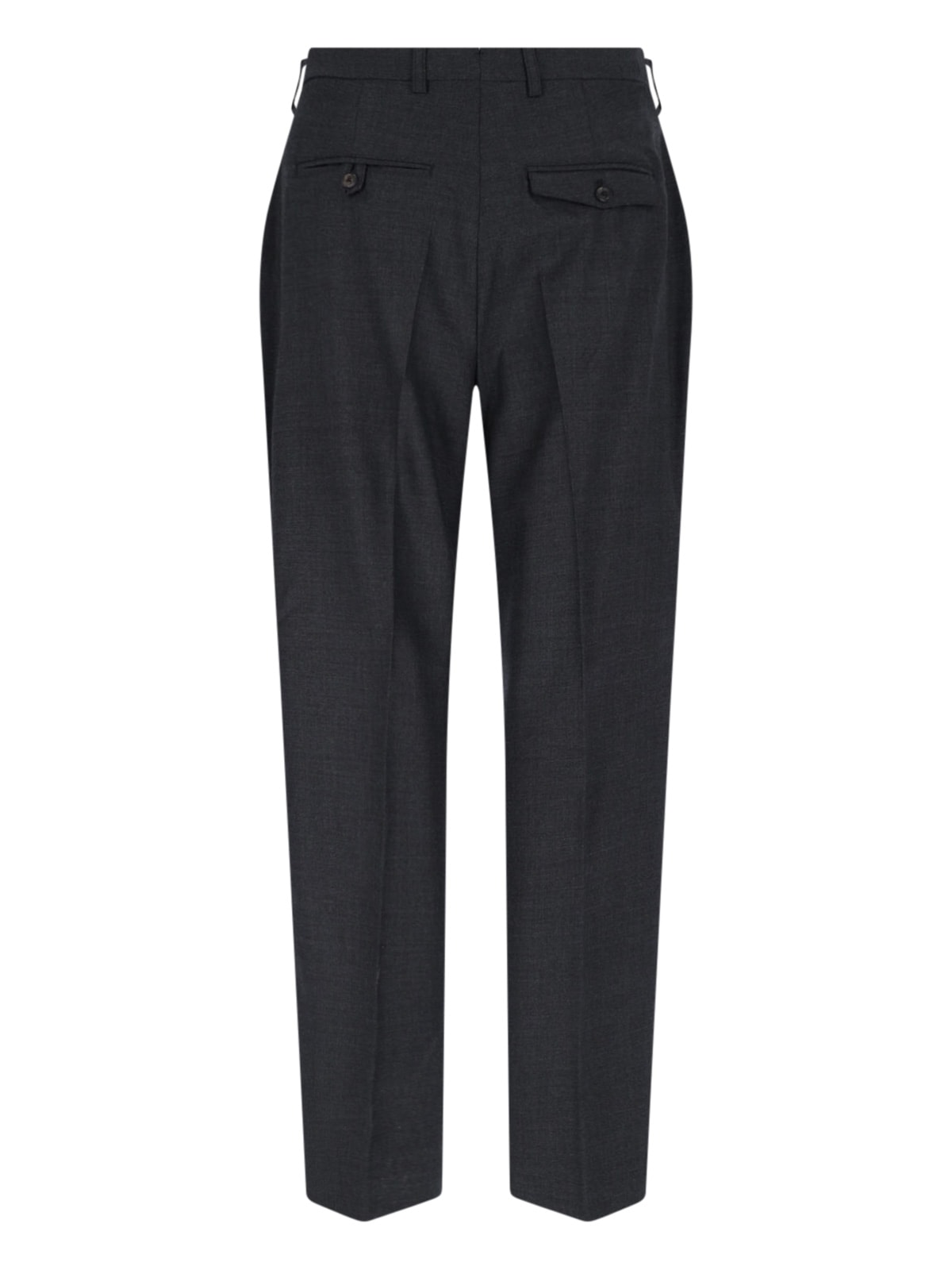 Our Legacy High-waisted Wool Chino Trousers With Straight Fit In Gray