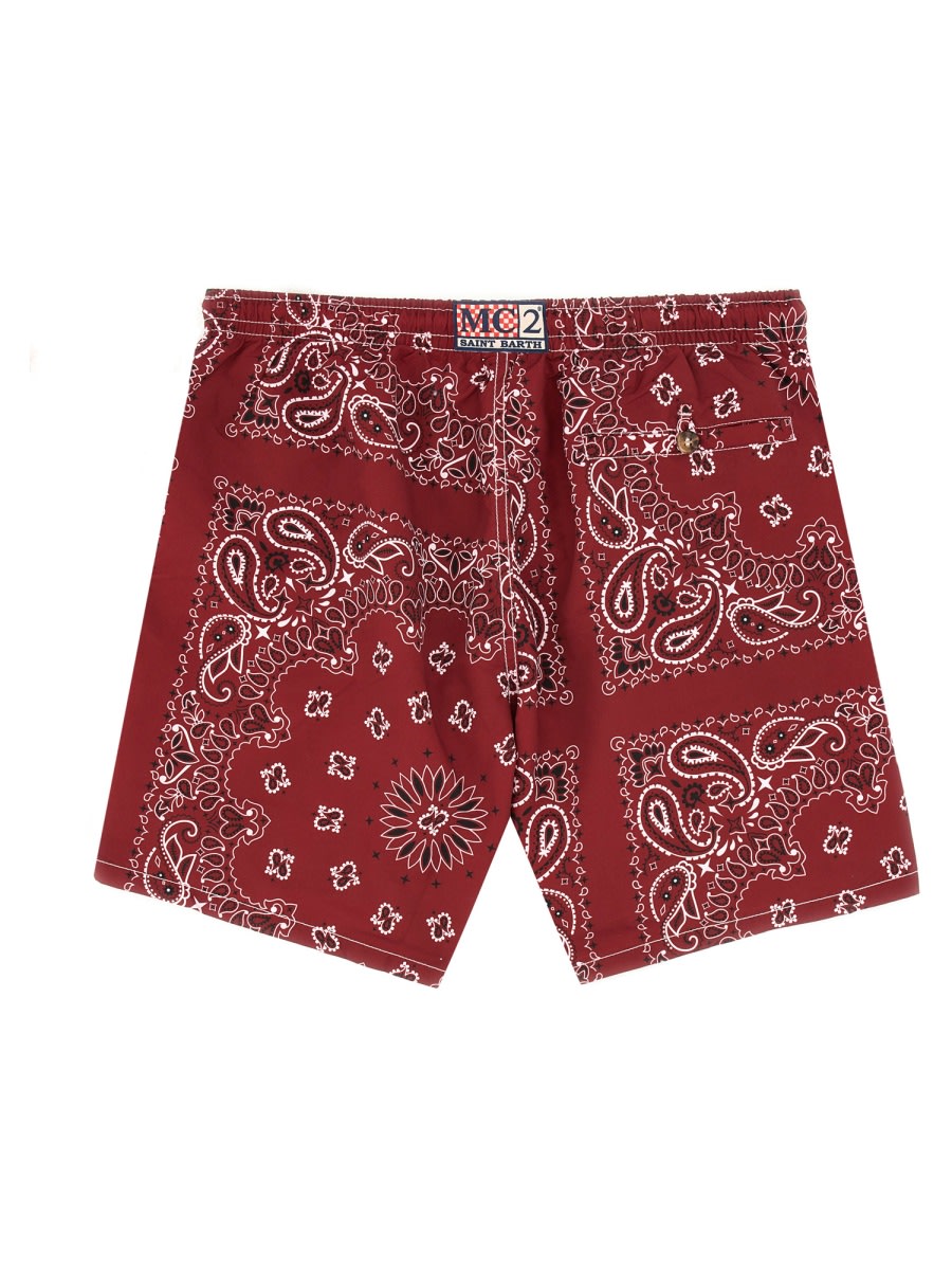 Mc2 Saint Barth Costume Da Bagno Boxer In Bordeaux