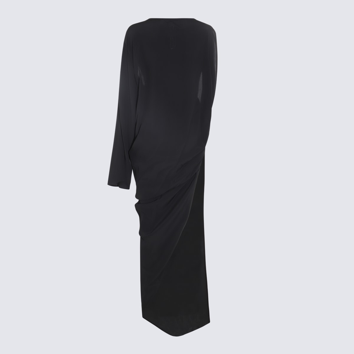 Shop Rick Owens Black Silk-viscose Blend Dress