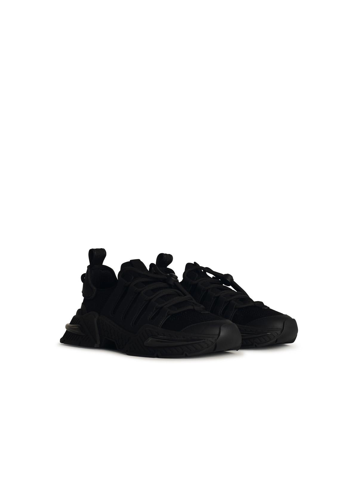 Shop Dolce & Gabbana Black Nylon Blend Sneakers