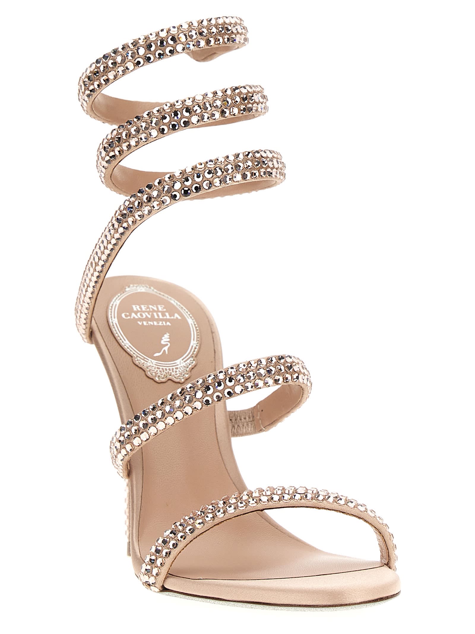 Shop René Caovilla Cleo Sandals In Pink