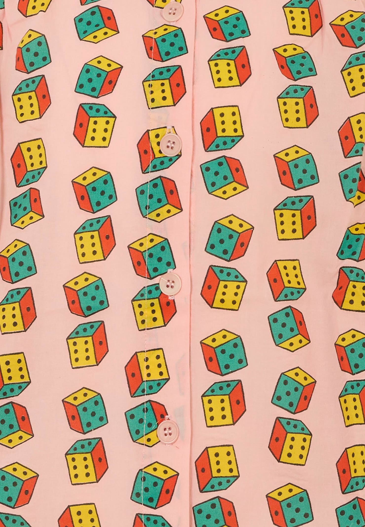 Bobo Choses Dice-print Long-sleeve Shirt In Pink