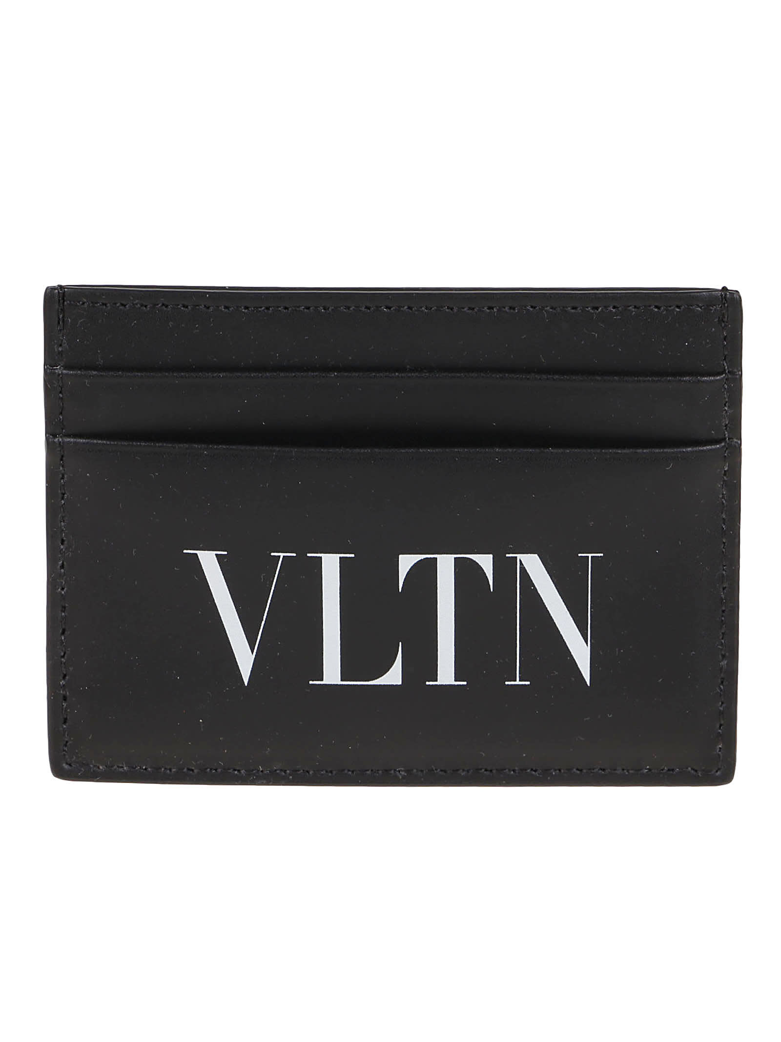 Shop Valentino Small Credit Card Holder Vltn In Ni Nero Bianco