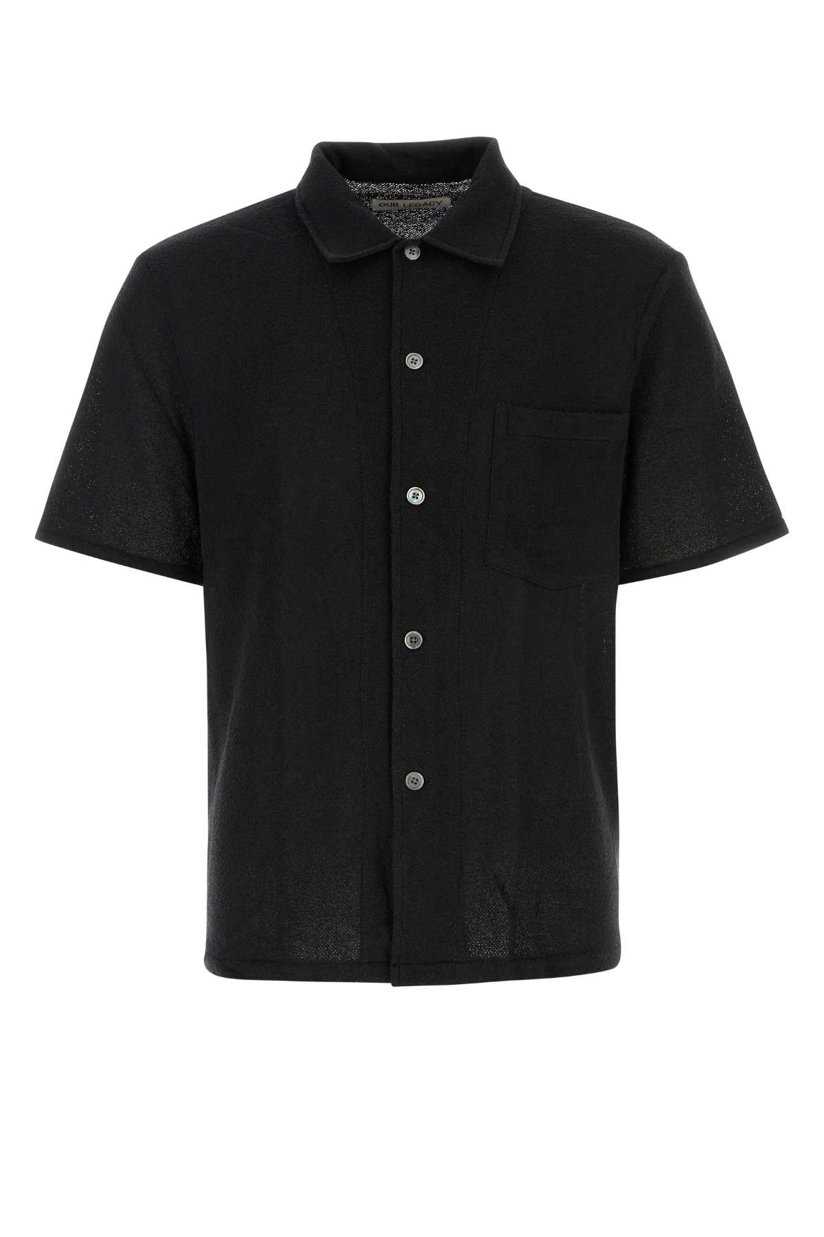 Black Polyester Blend Shirt