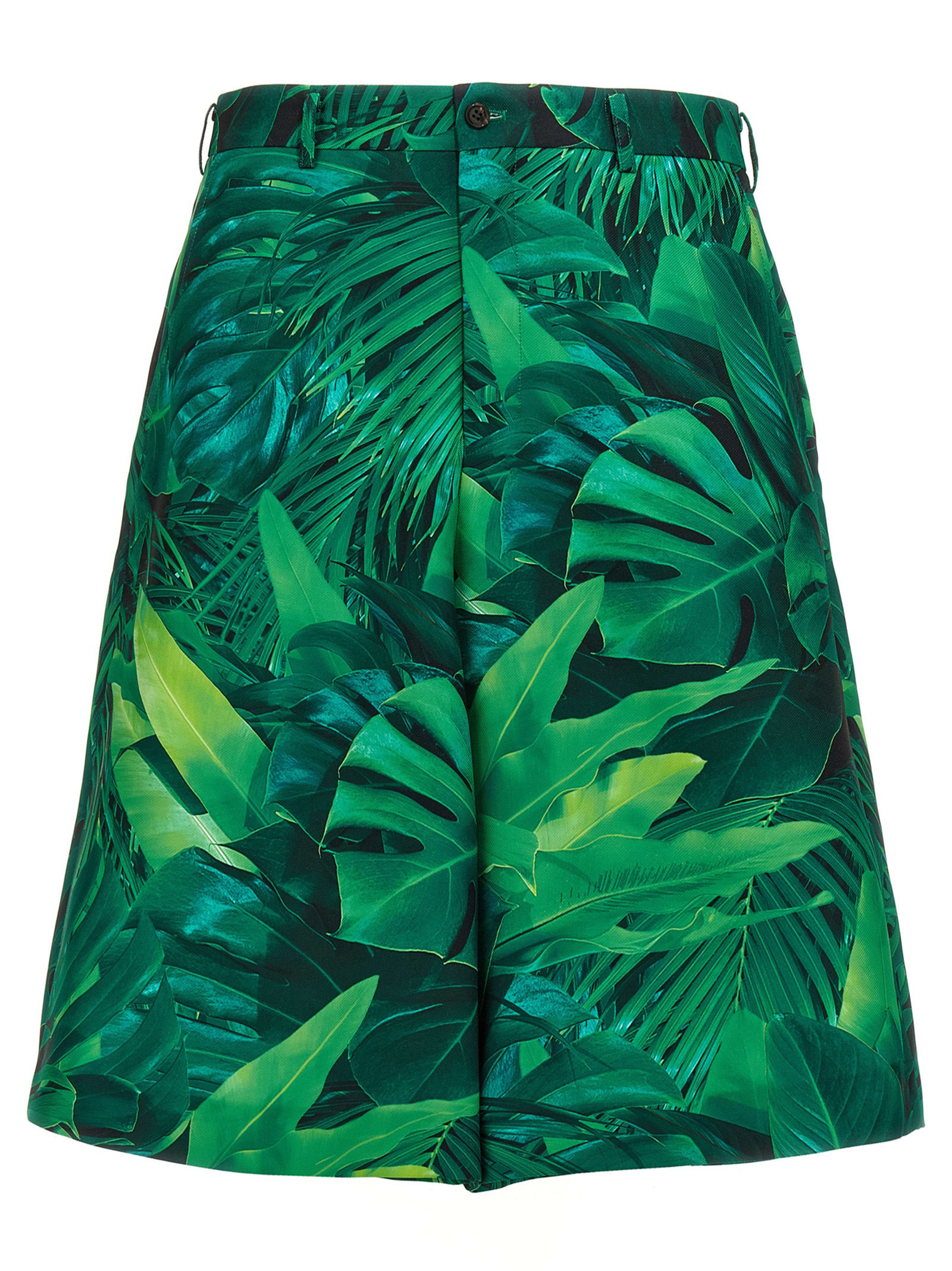 Shop Comme Des Garçons Homme Deux Foliage Bermuda Shorts In Green