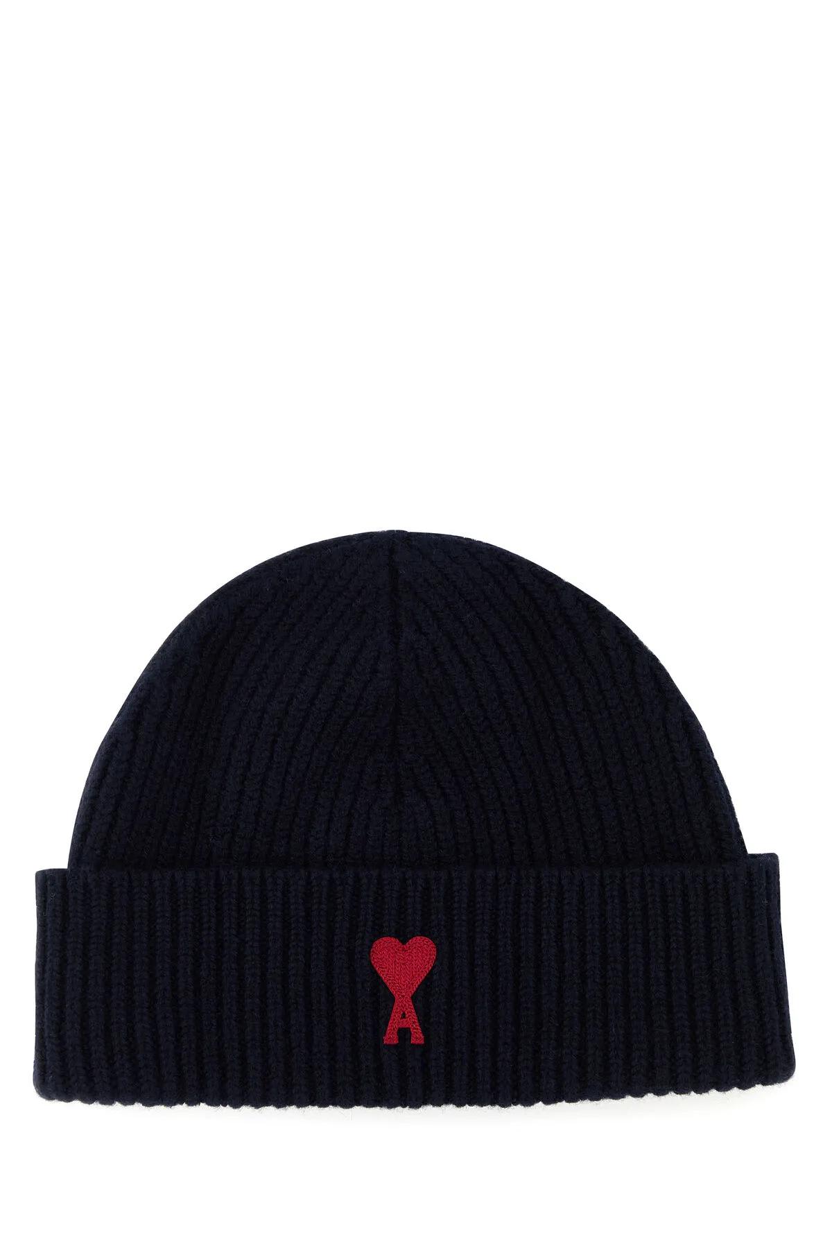 Shop Ami Alexandre Mattiussi Adc Beanie In Navy/red