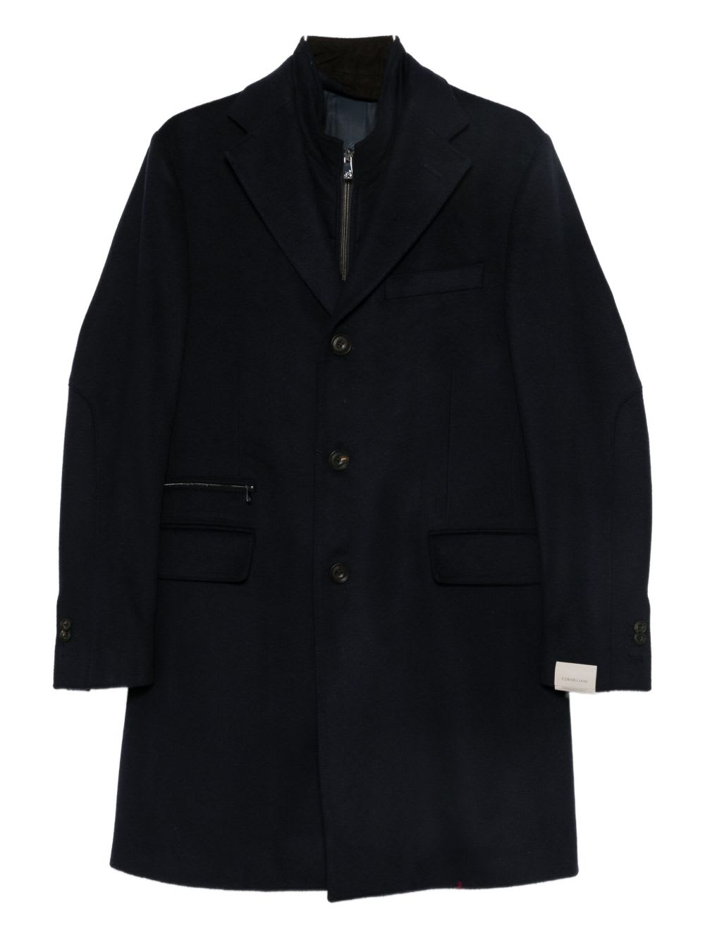 Corneliani Single-breasted Coat In Black