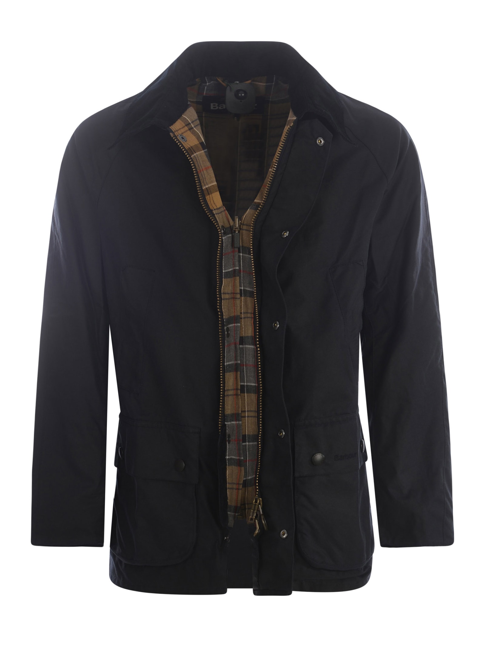Shop Barbour Jacket  Ashby In Cotton In Blu Scuro