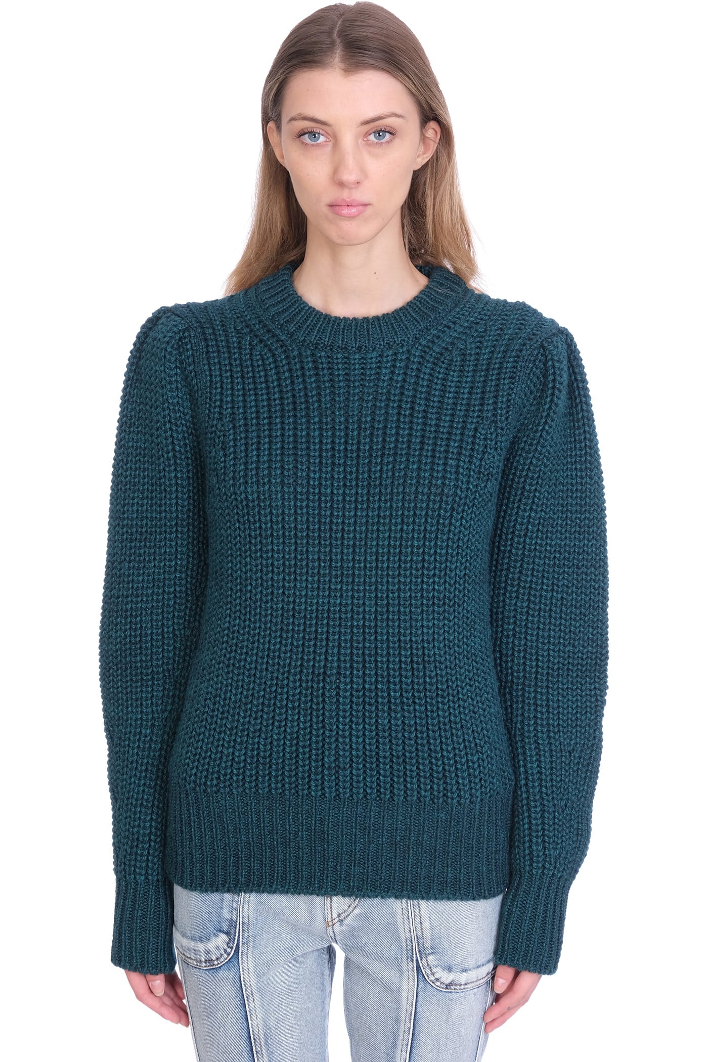 Isabel Marant Étoile Pleane Knitwear In Green Wool