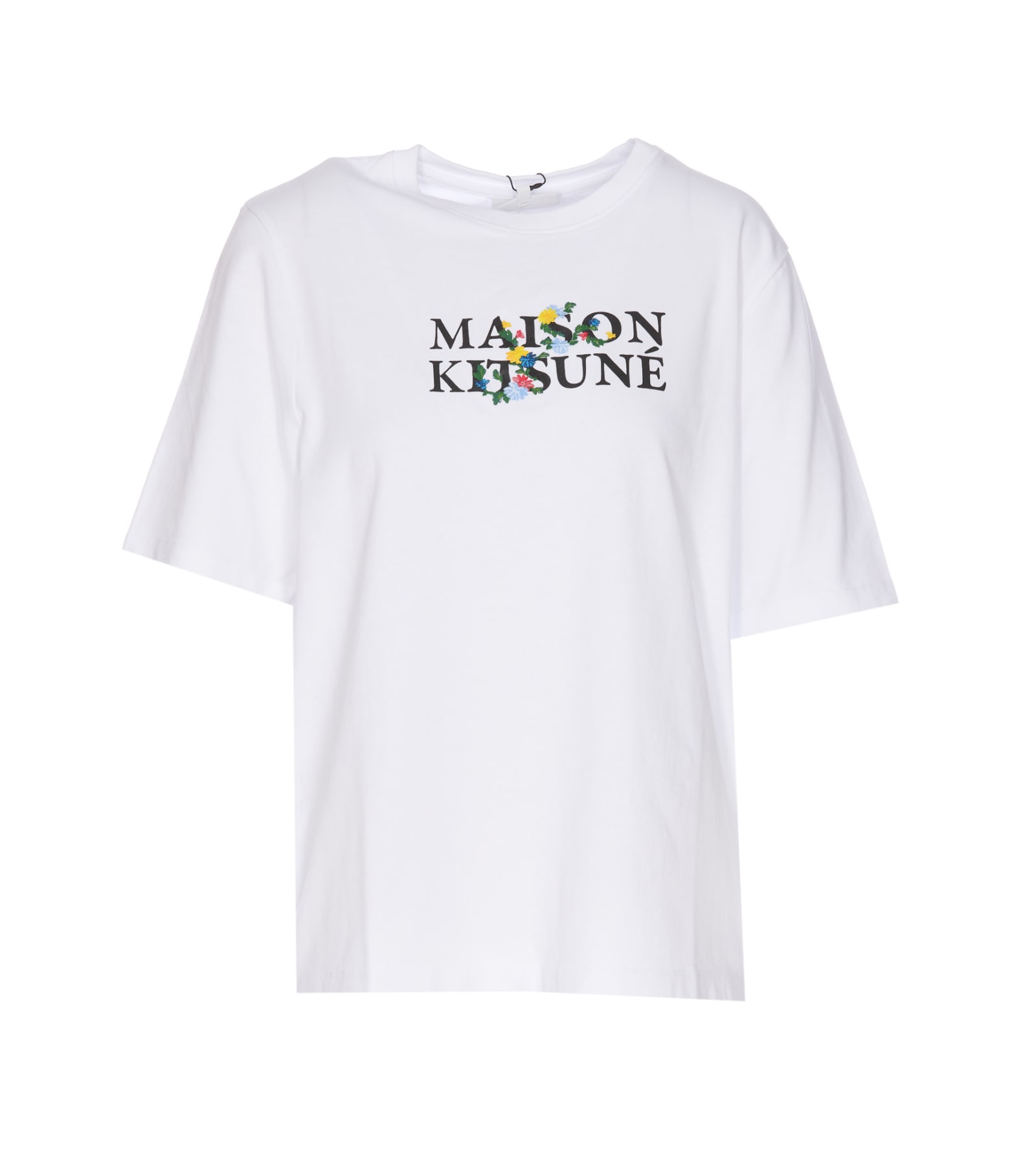 Maison Kitsune Flowers Comfort T-shirt In White