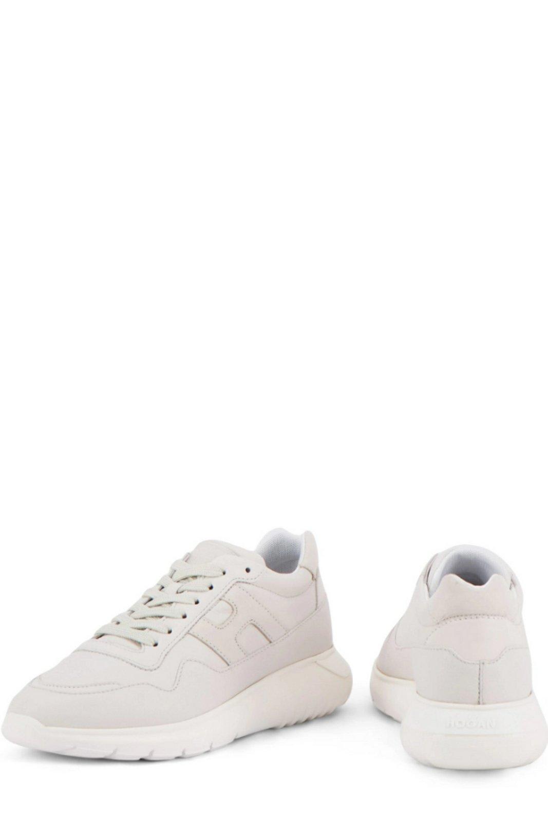 Hogan White Smooth Leather Sneakers