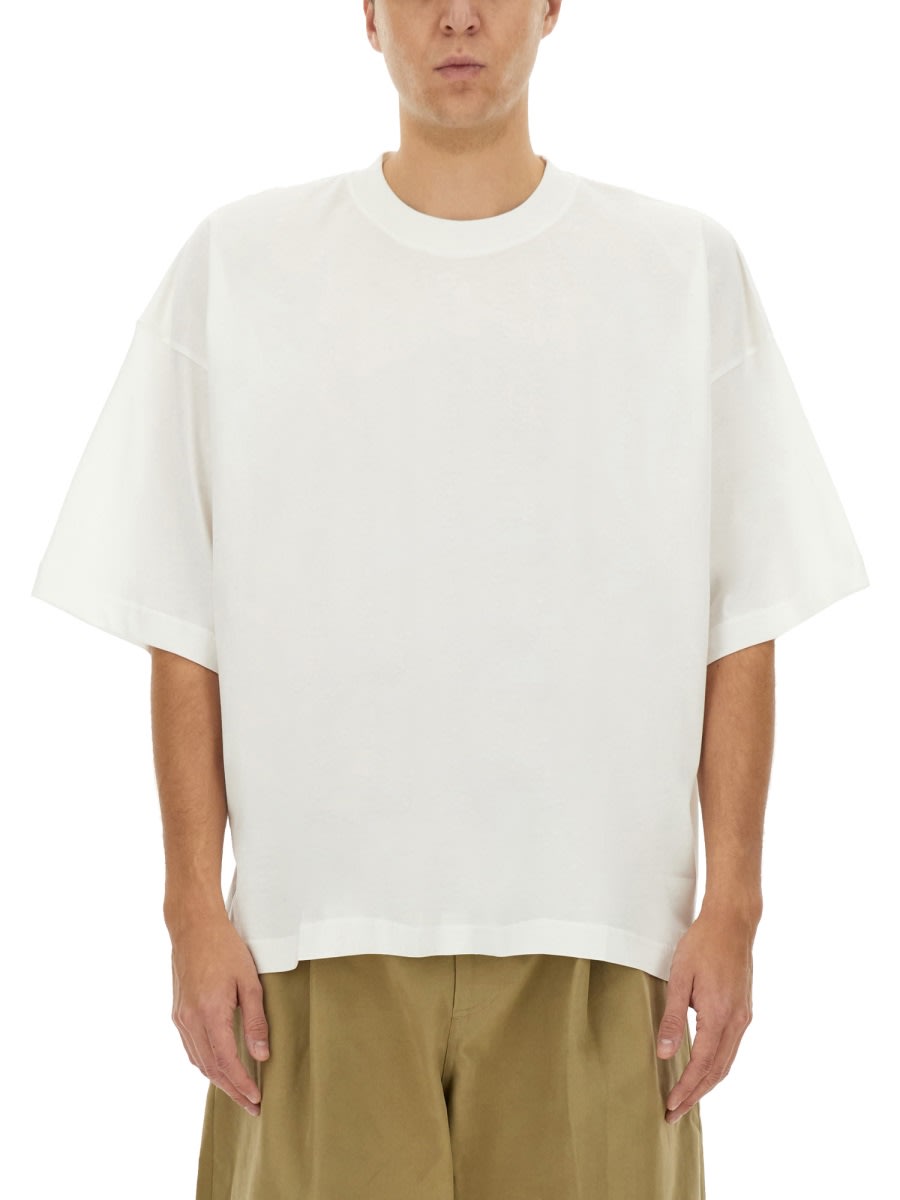 Studio Nicholson Basic Round Neck Short Sleeve T-shirt In White