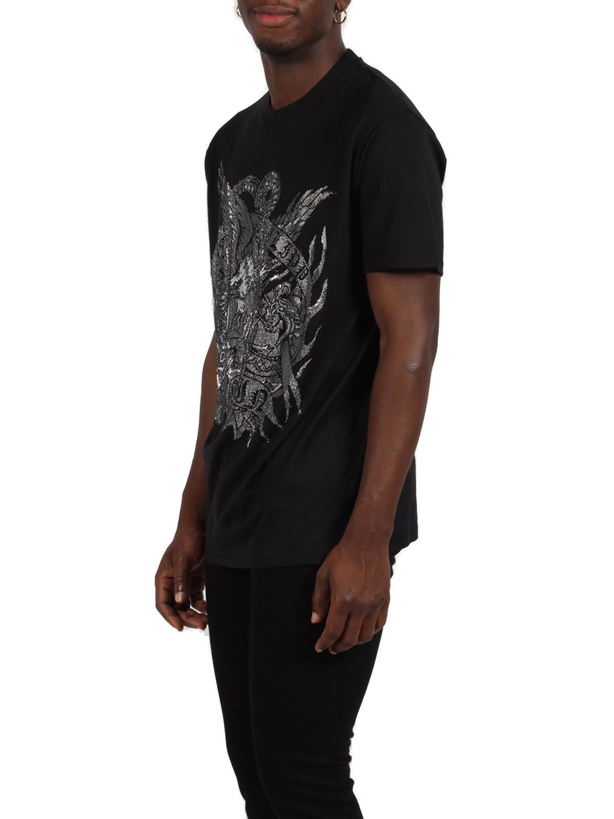 Shop Philipp Plein Ss Tattoo Round Neck T-shirt In Nero