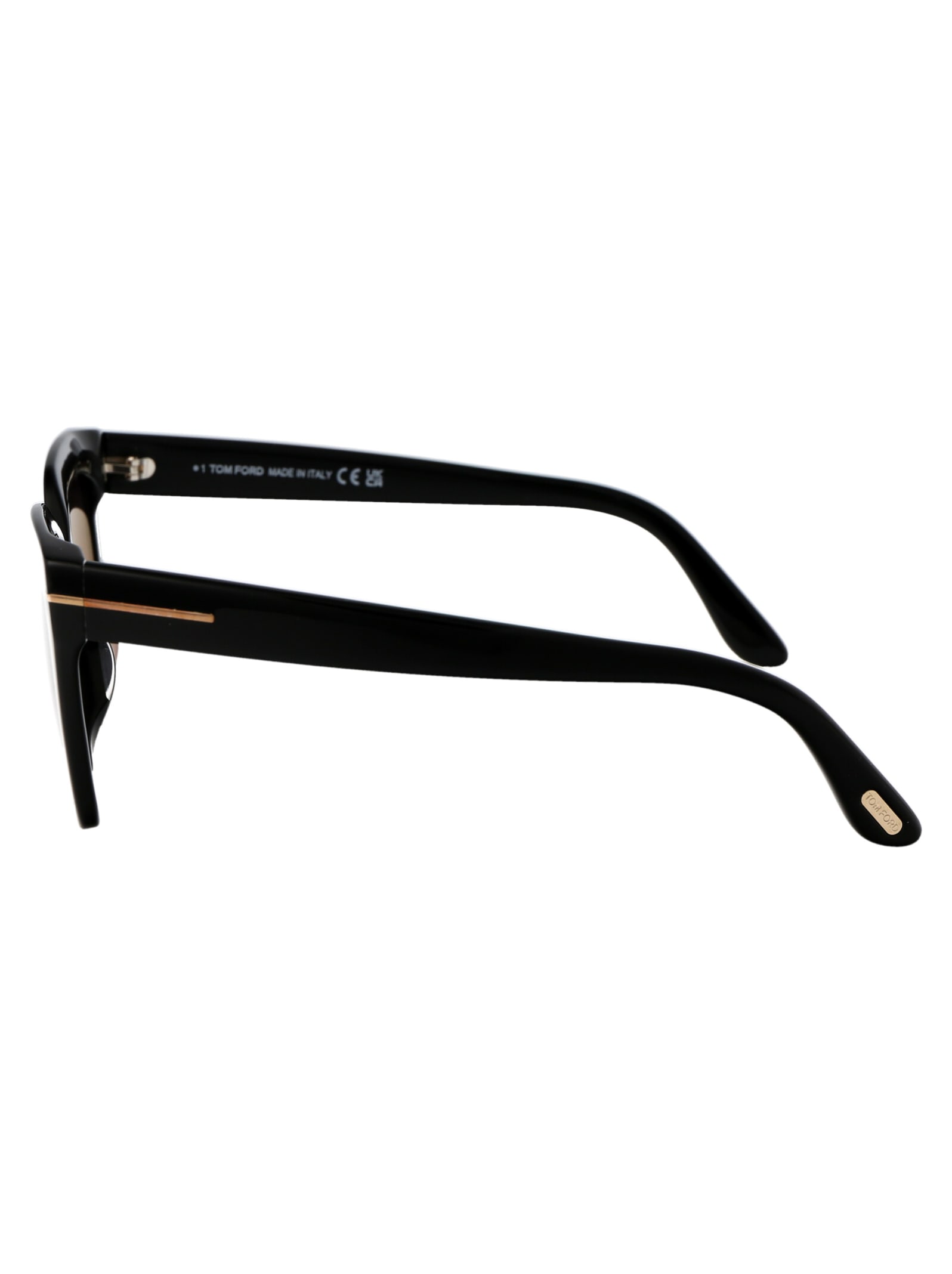 Shop Tom Ford Winona Sunglasses In 01z Nero Lucido / Viola Grad E/o Specchiato