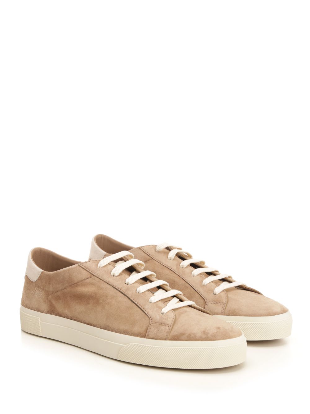 Brunello Cucinelli Brown Suede Sneakers With Lace-up Closure In Neutral