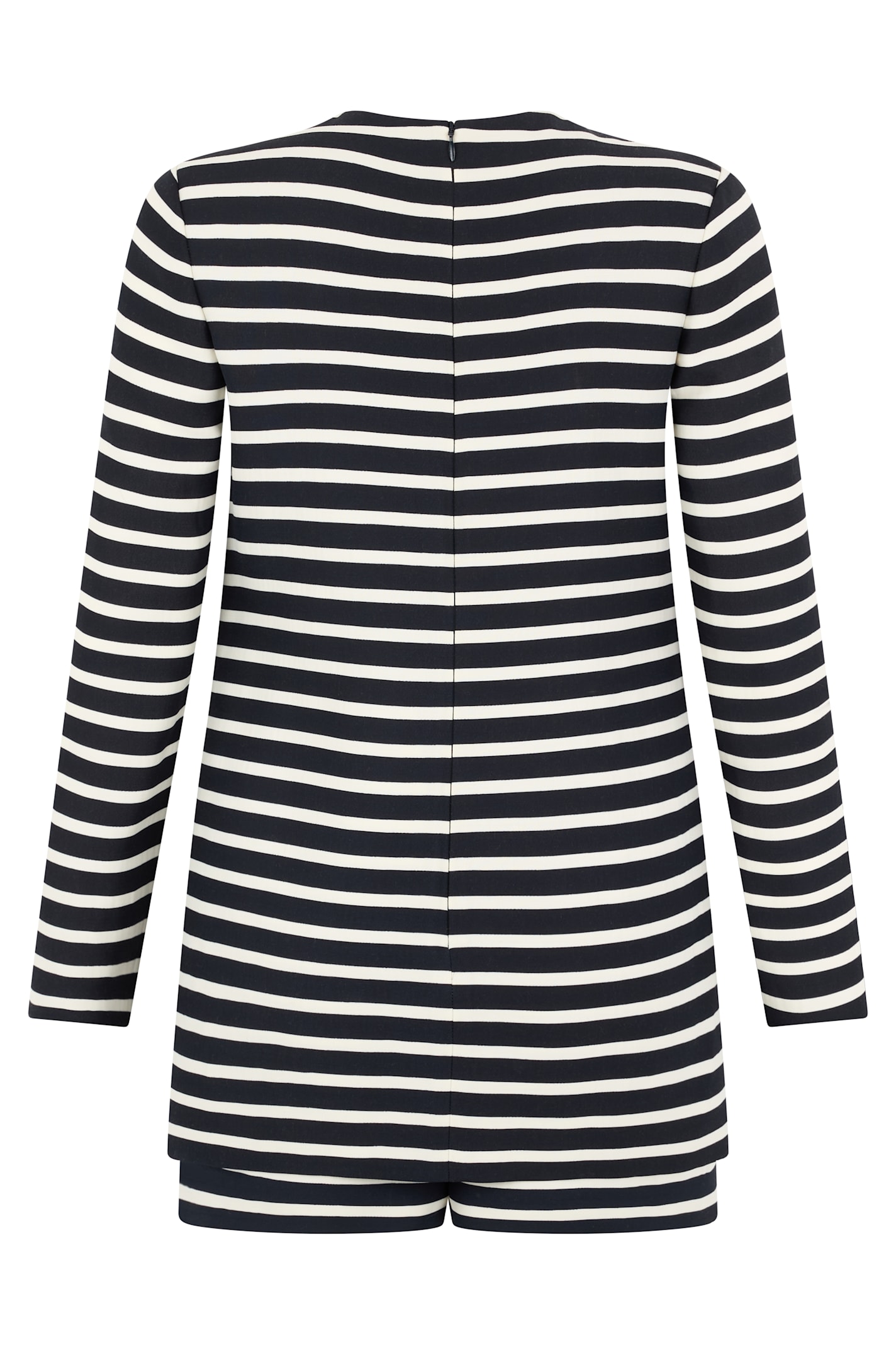 Valentino Stripe Print Jumpsuit In Black