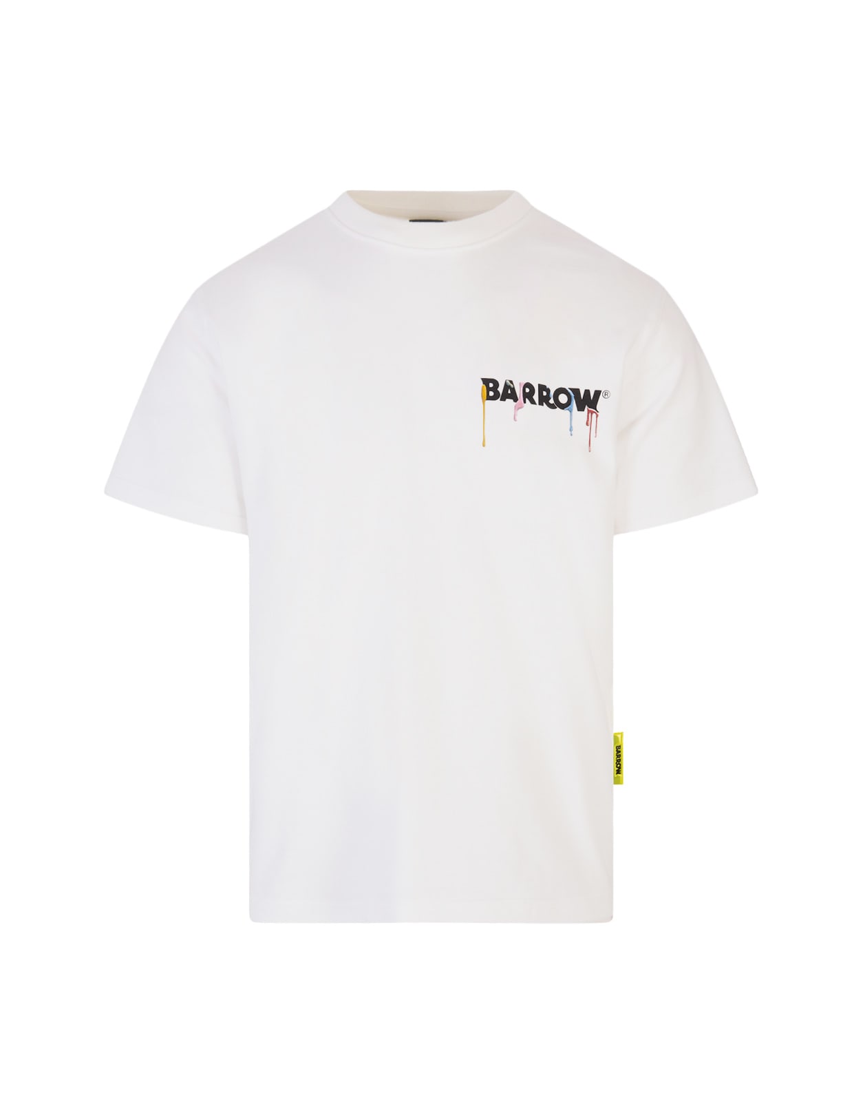Shop Barrow White T-shirt With  Spots Print