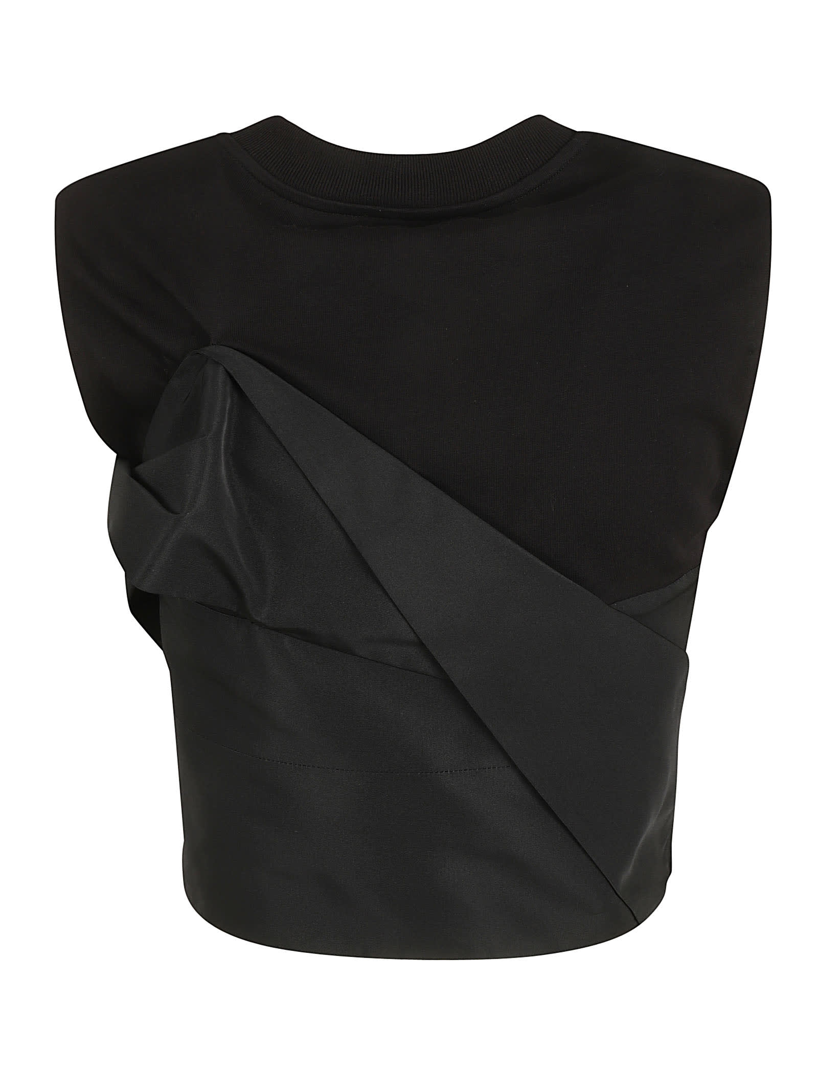 Shop Alexander Mcqueen Sleeveless Cropped Top In Black