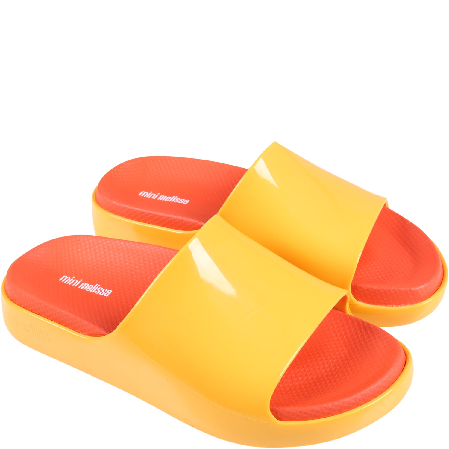 Shop Melissa Orange Sandals For Kids In Yellow
