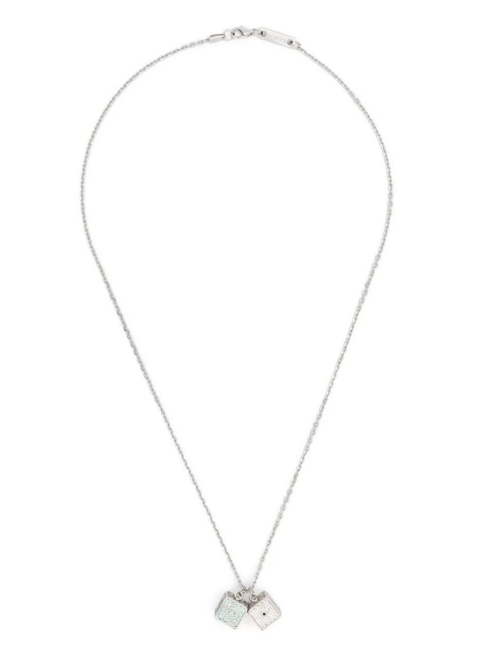 logo-engraved rolo-chain necklace, DARKAI