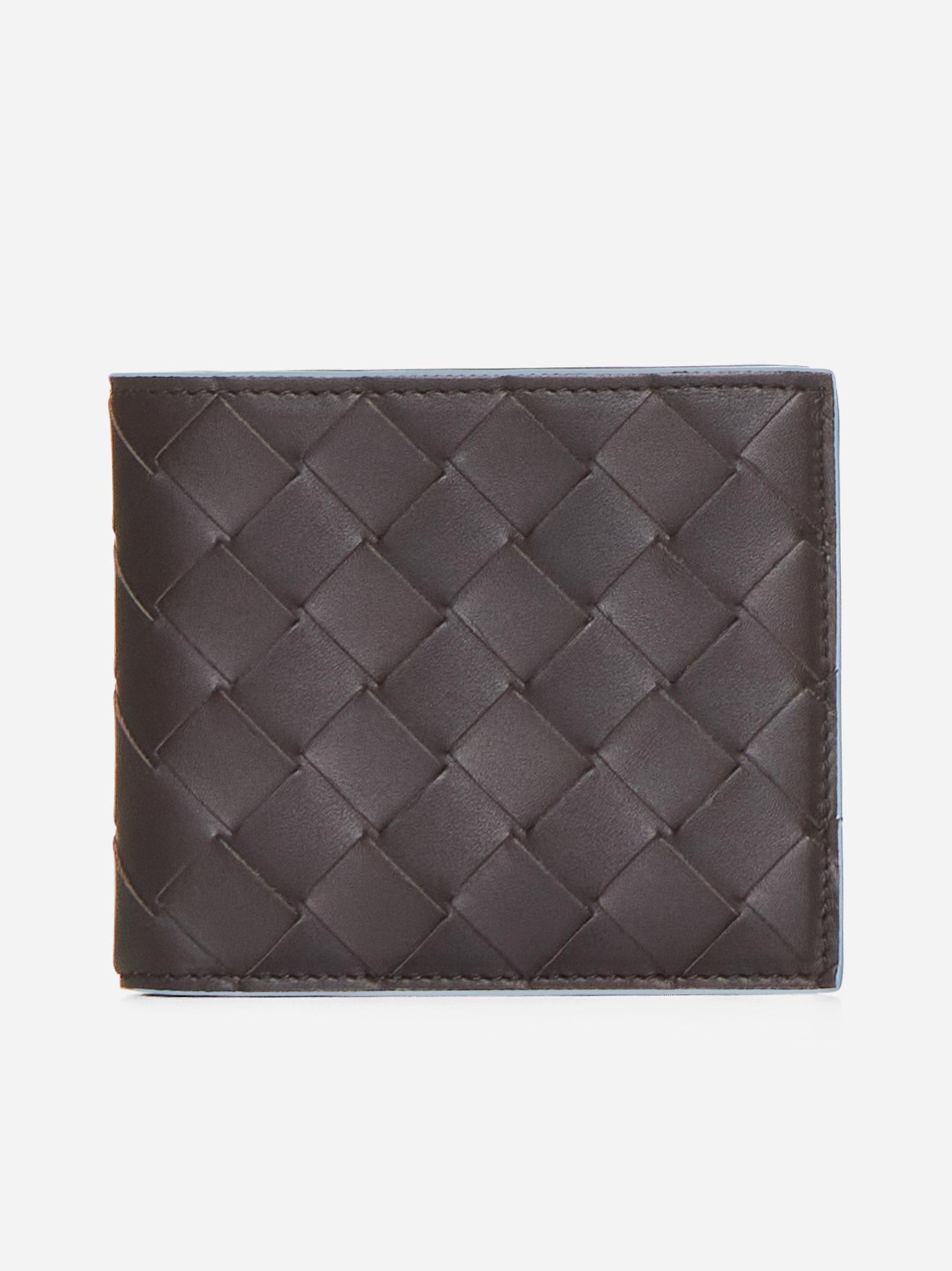 Shop Bottega Veneta Intrecciato Leather Bifold Wallet In Brown