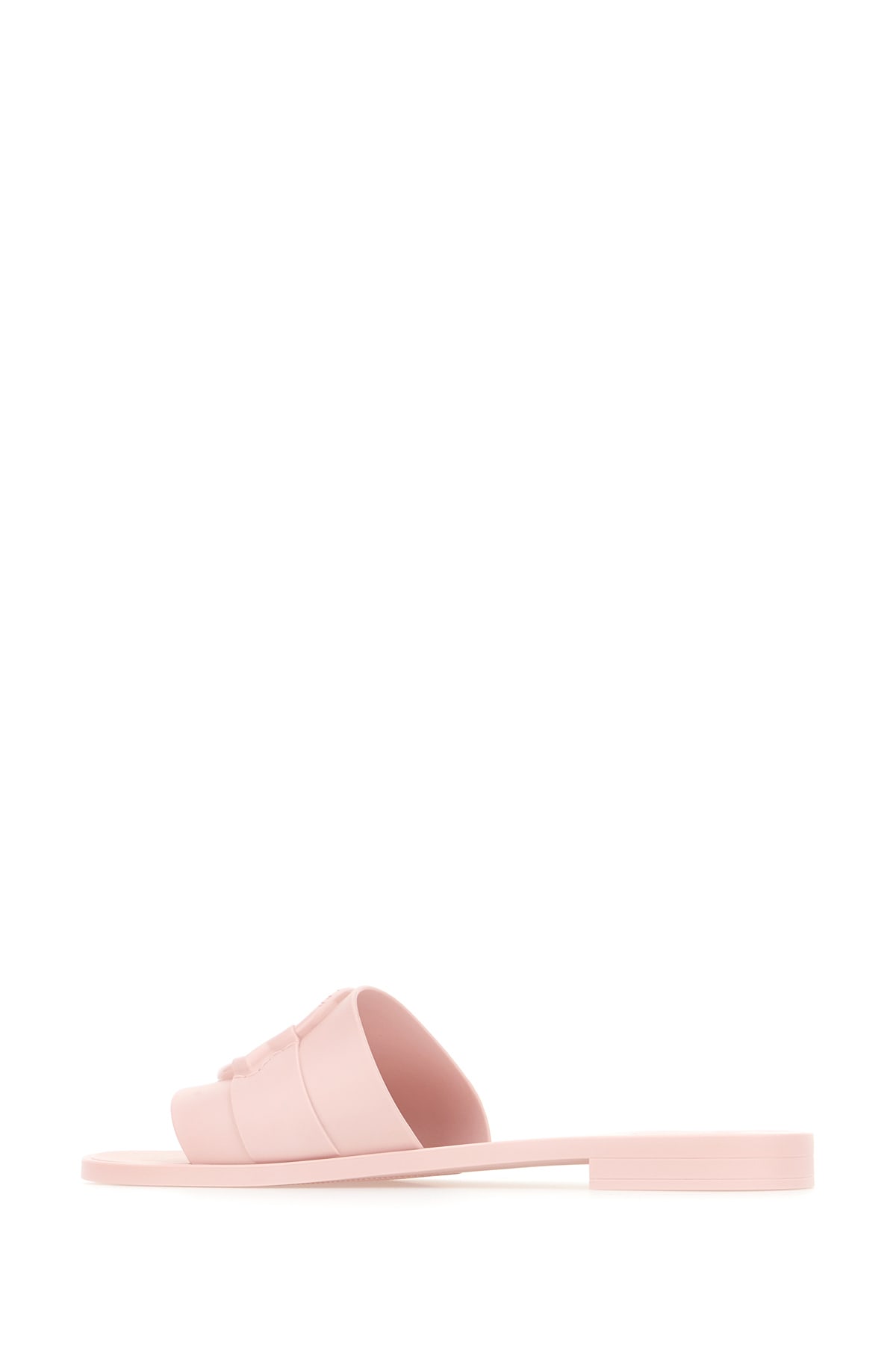 Shop Moncler Pink Rubber Mon Slide Slippers In Rosa