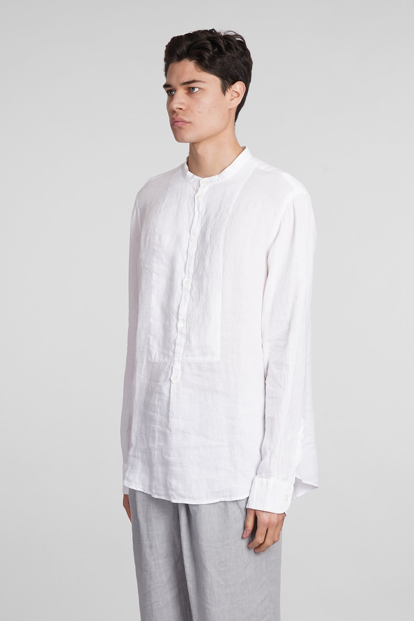 Shop Massimo Alba Kos Shirt In White Linen