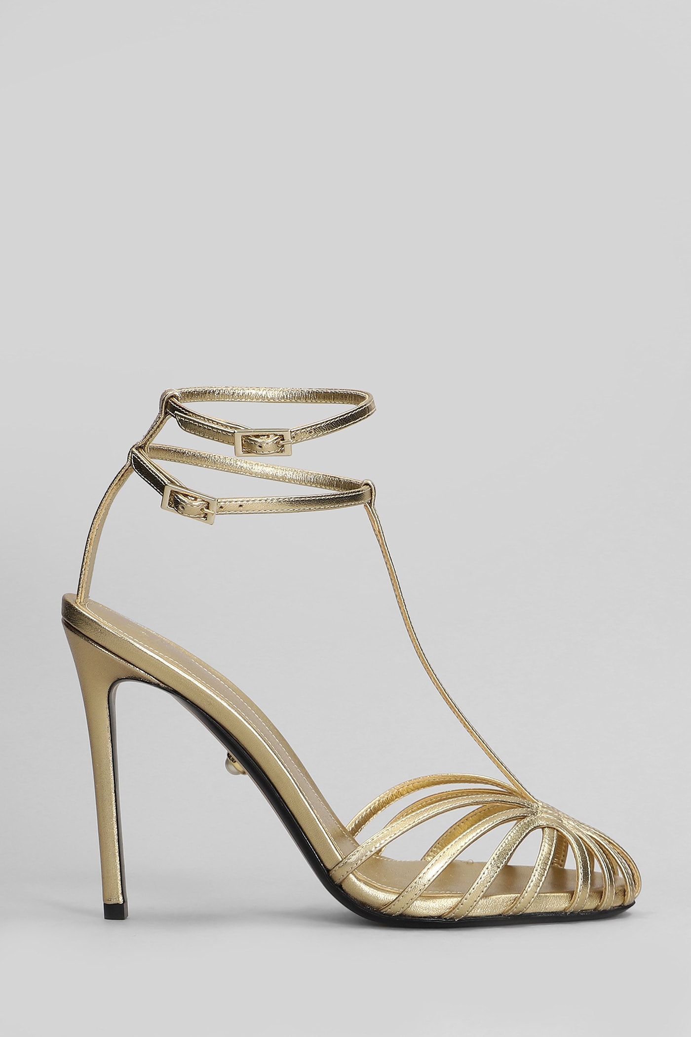 Stella 110 Sandals In Gold Leather