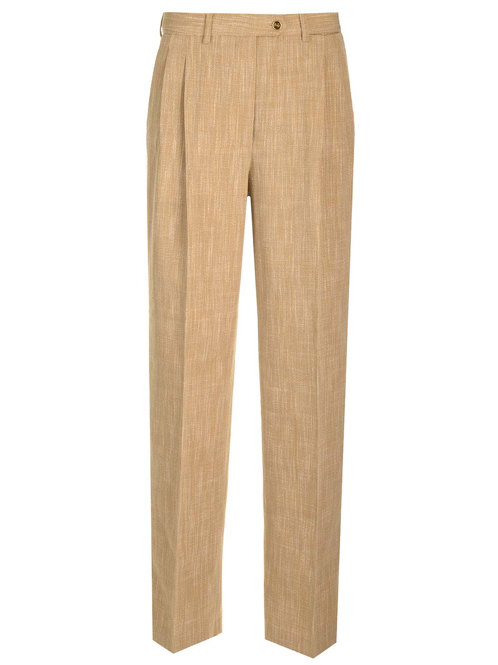 Shop Etro Wide-leg Trousers In Beige