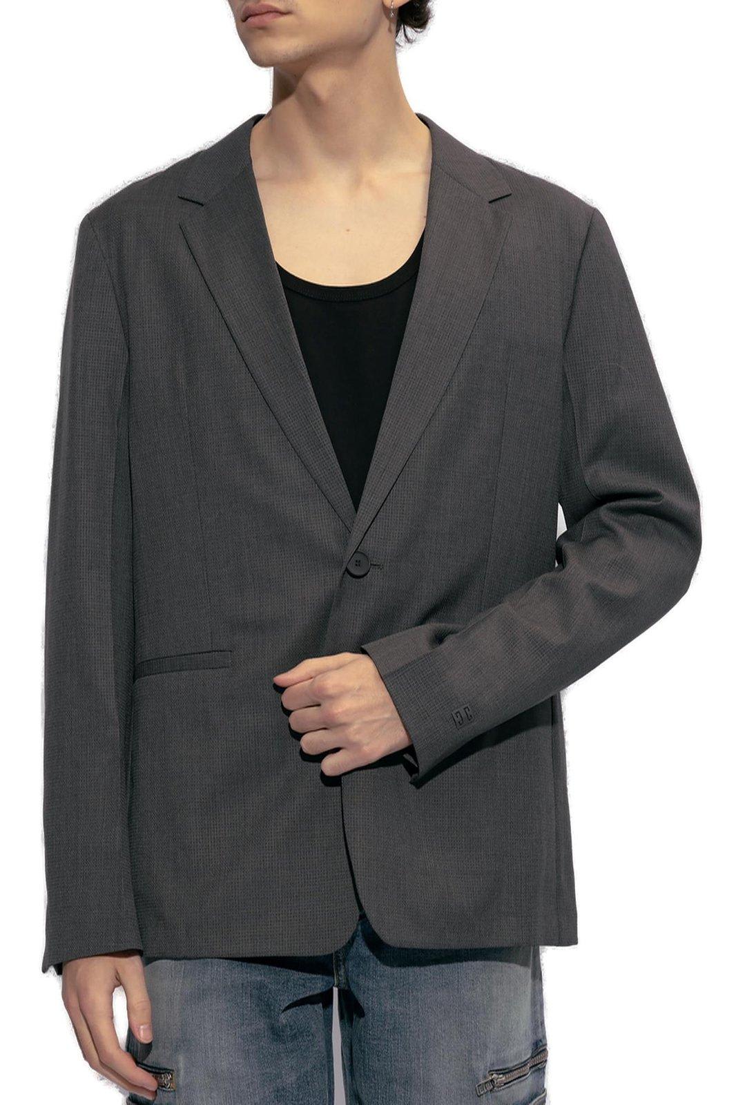 Givenchy Single-breasted Tailored Blazer In Gray