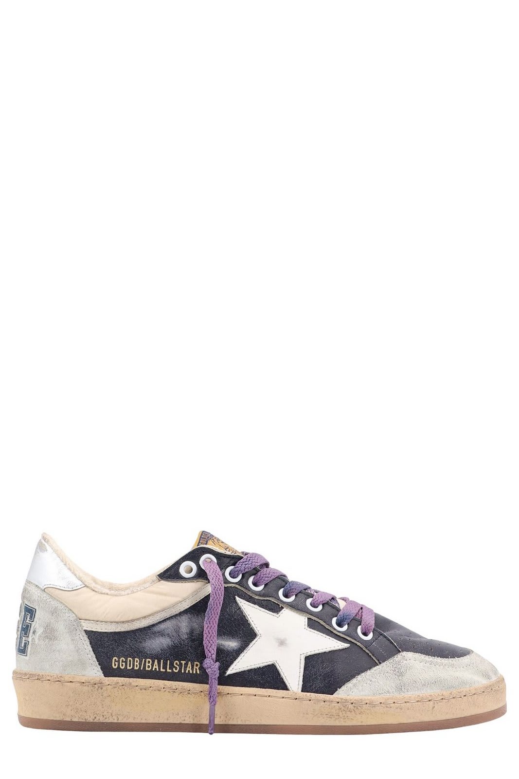 Shop Golden Goose Ball Star Low-top Sneakers In Eclipse Beige/white/ice/silver