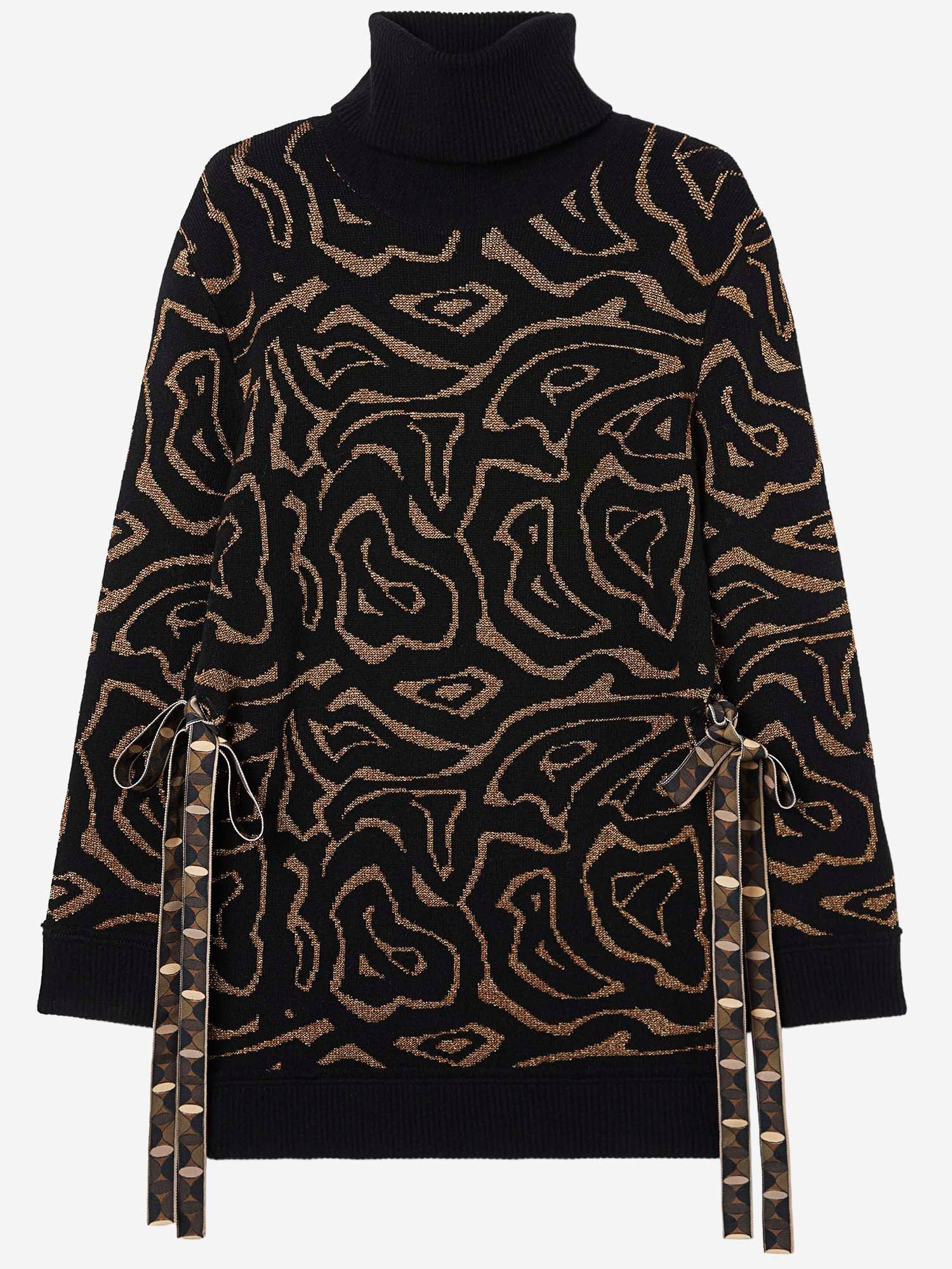 Pucci Sweater With Labyrinth Print In Black