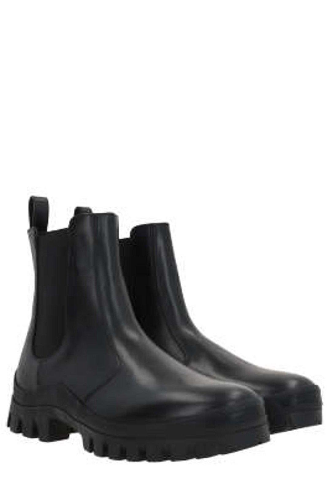 Shop The Row Round Toe Ankle Boots In Blk Black