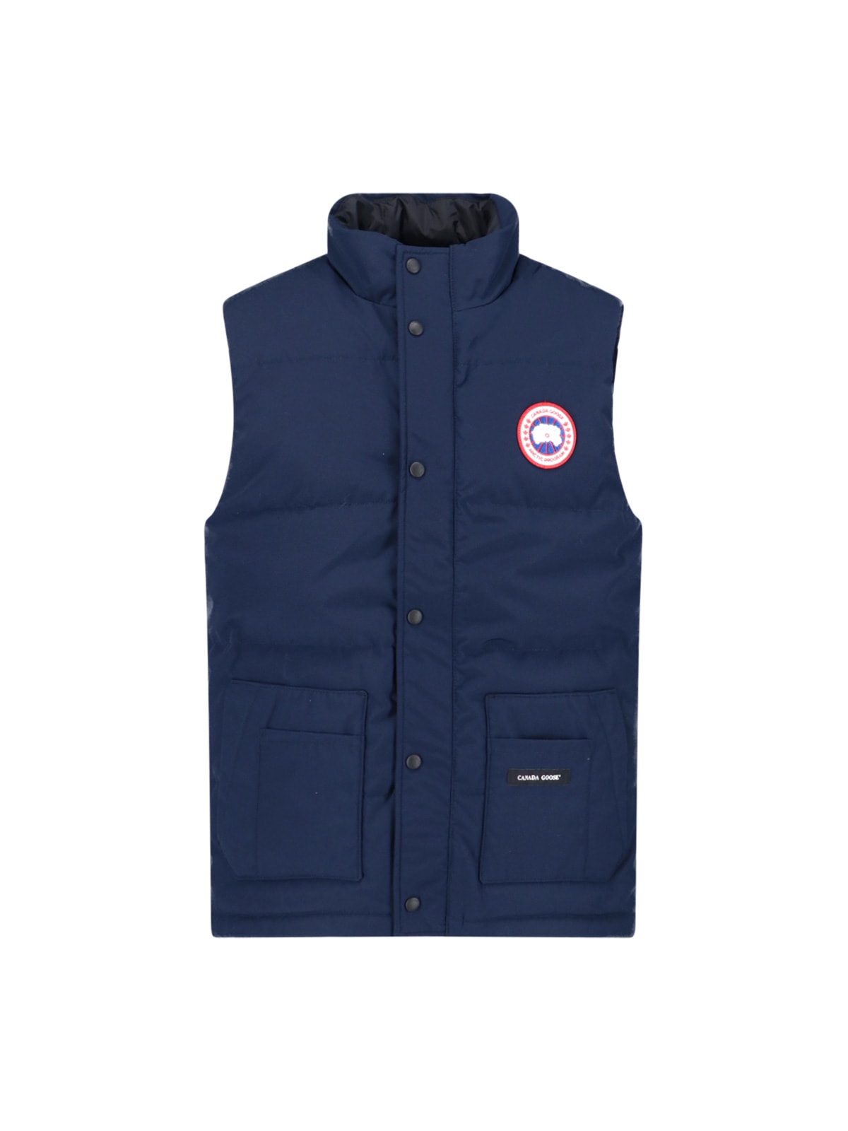 Canada Goose Charcoal Polyester Blend Freestyle Sleeveless Down Jacket In Blue