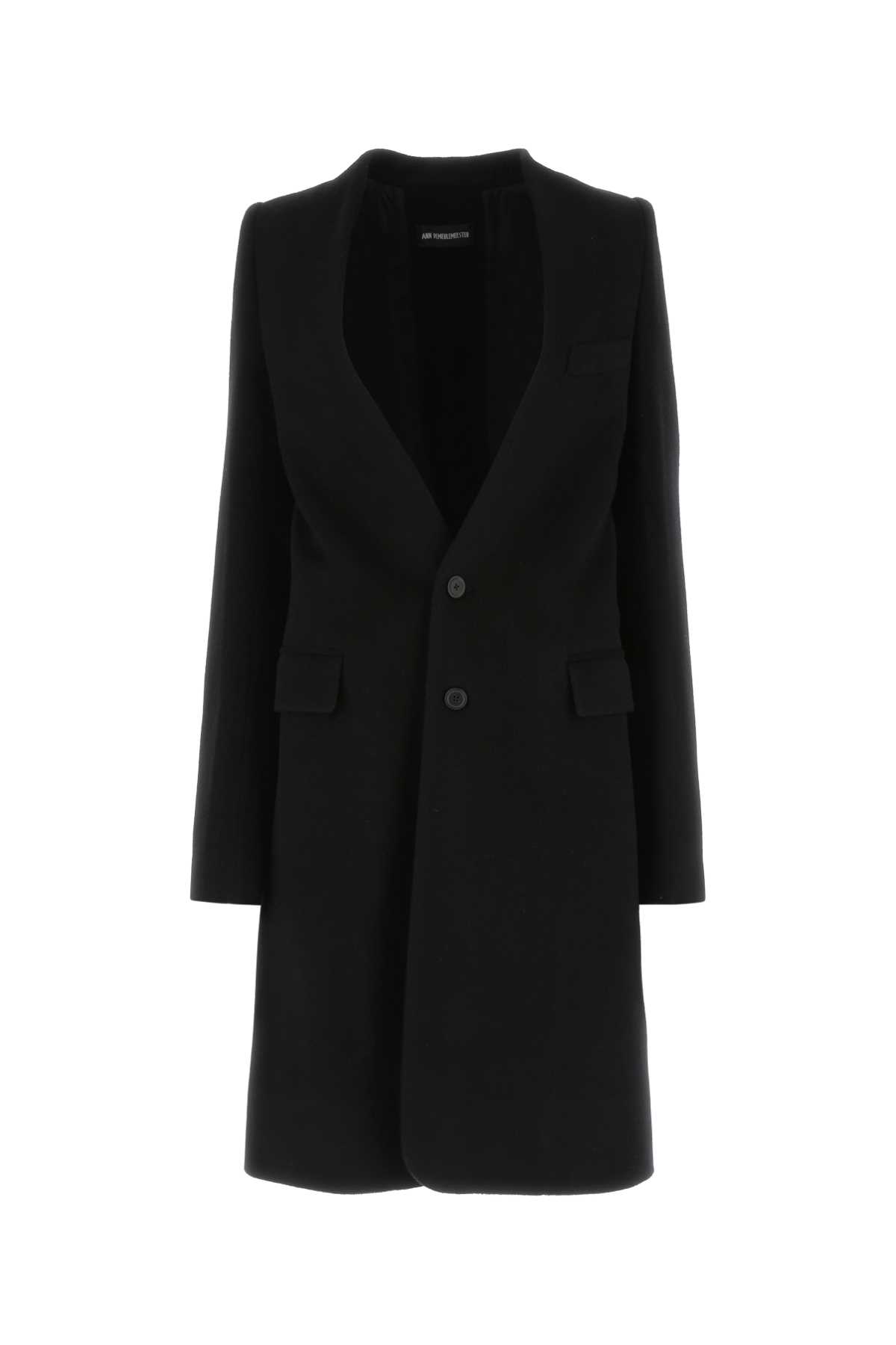 Black Wool Blend Celine Coat