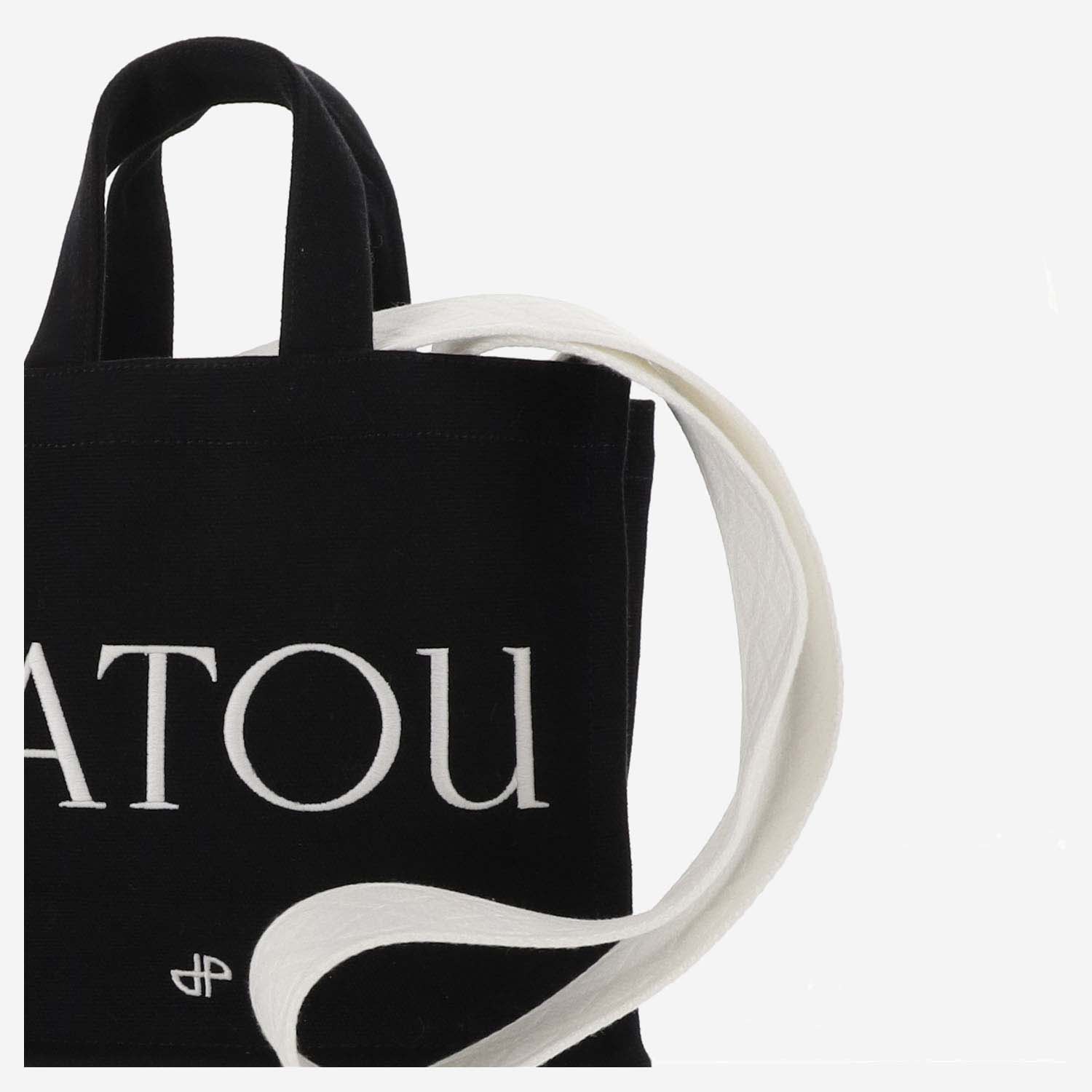 Shop Patou Cotton Tote Bag In Black